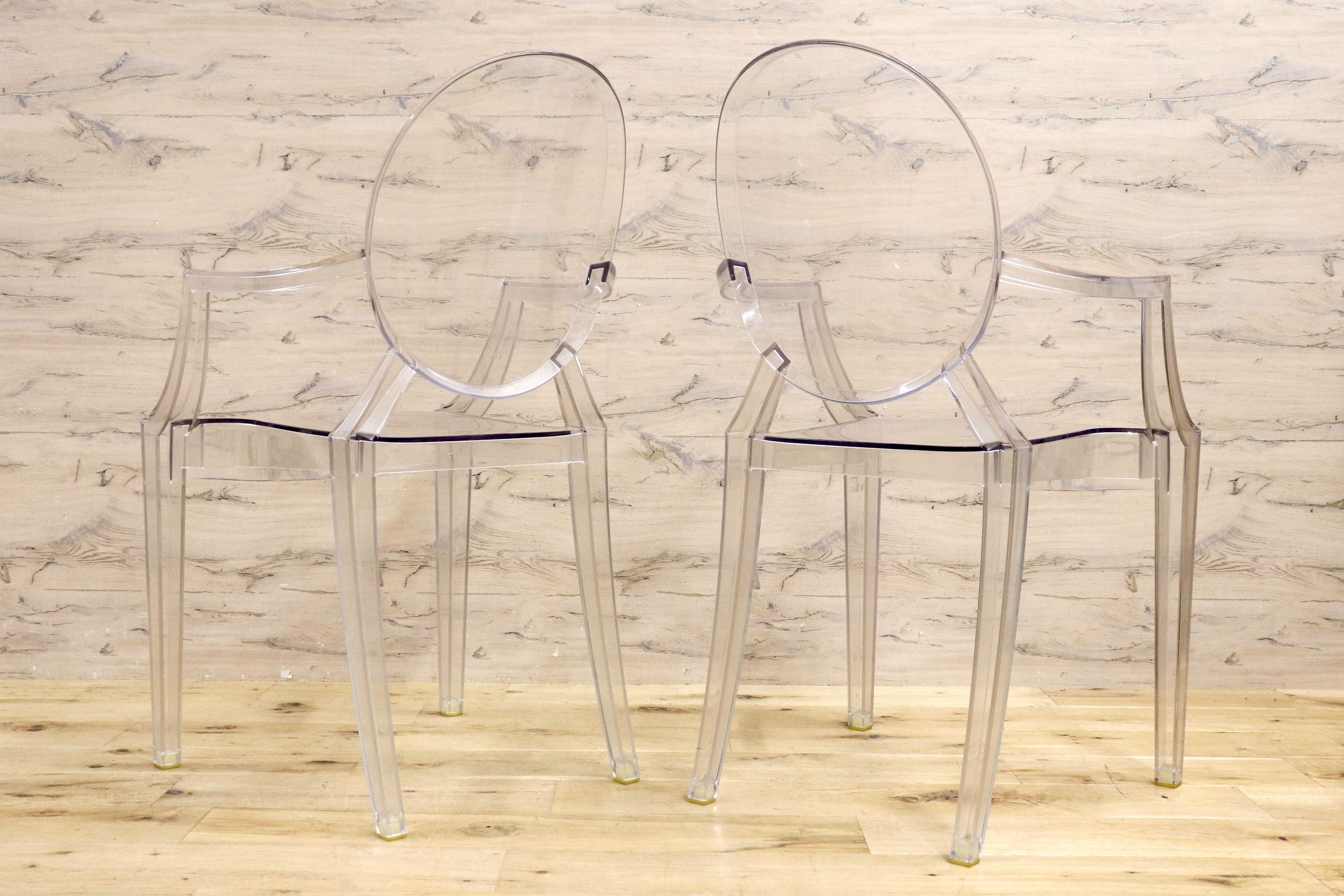 GMIK165C○Kartell / カルテル LOUIS GHOST ルイゴースト スタッキングチェア 2脚セット ガーデンチェア 椅子 モダン 定価約14万