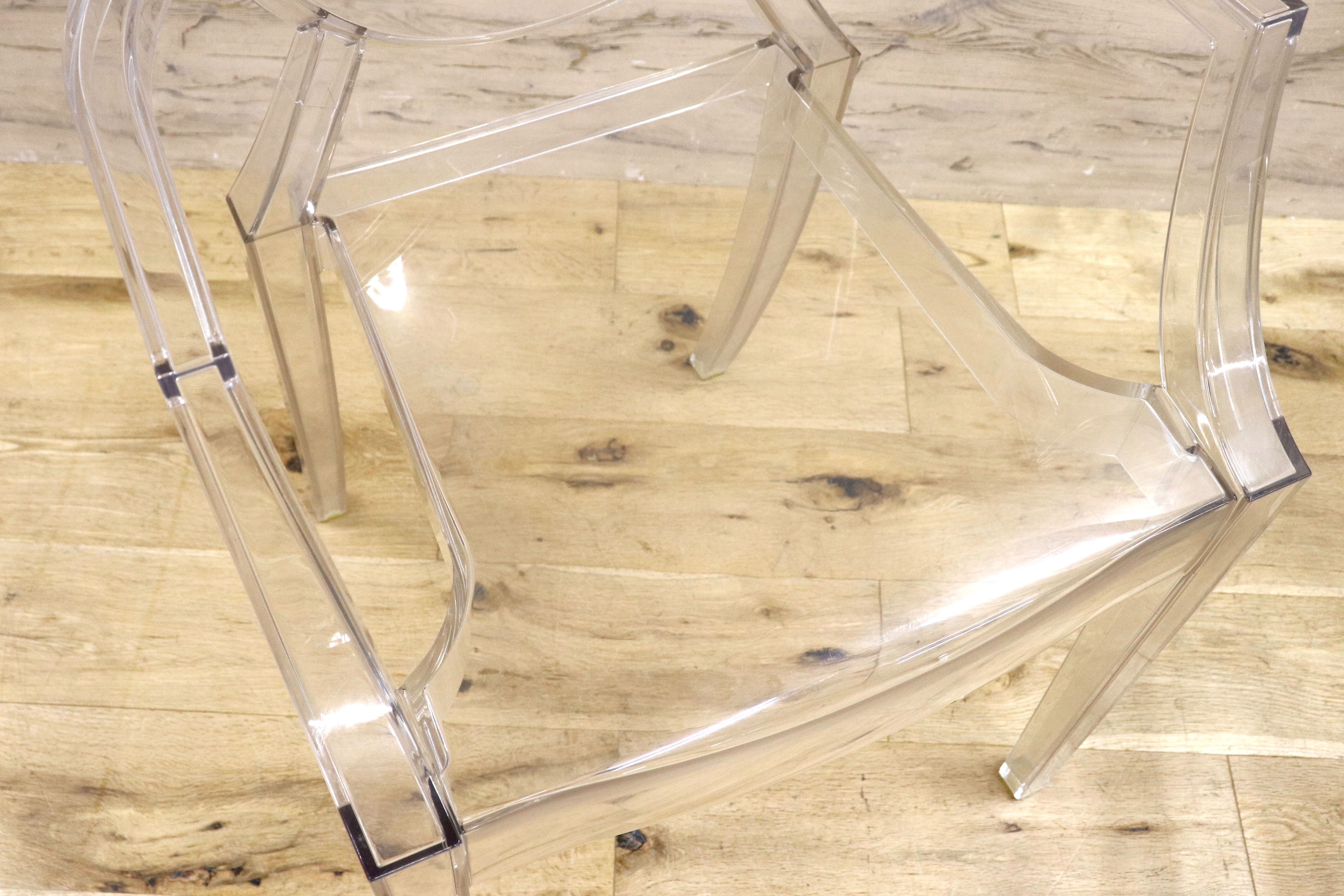 GMIK165C○Kartell / カルテル LOUIS GHOST ルイゴースト スタッキングチェア 2脚セット ガーデンチェア 椅子 モダン 定価約14万