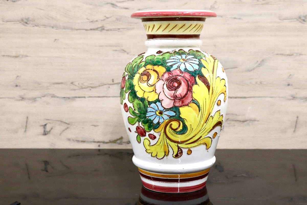 GMJO141V◯Ceramiche Paoli / チェラミケ パオリ Bruno Paoli イタリア製 花瓶 花器 フラワーベース インテリア 陶器 西洋 ヴィンテージ