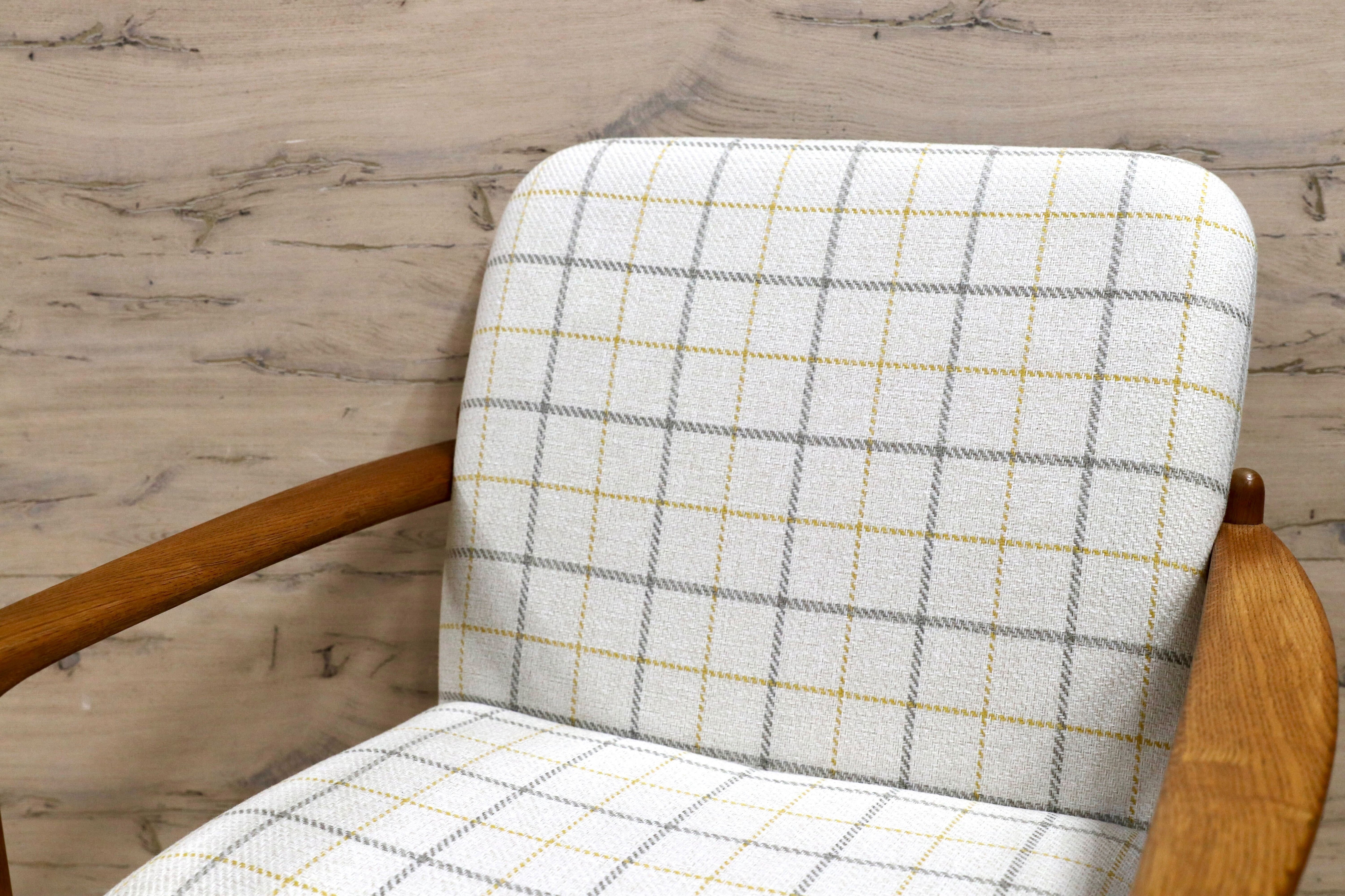 GMHK3C○オールドカリモク karimoku アームチェア 椅子 ラウンジチェア ダイニングチェア 楢無垢材 北欧スタイル ヴィンテージ リペア済