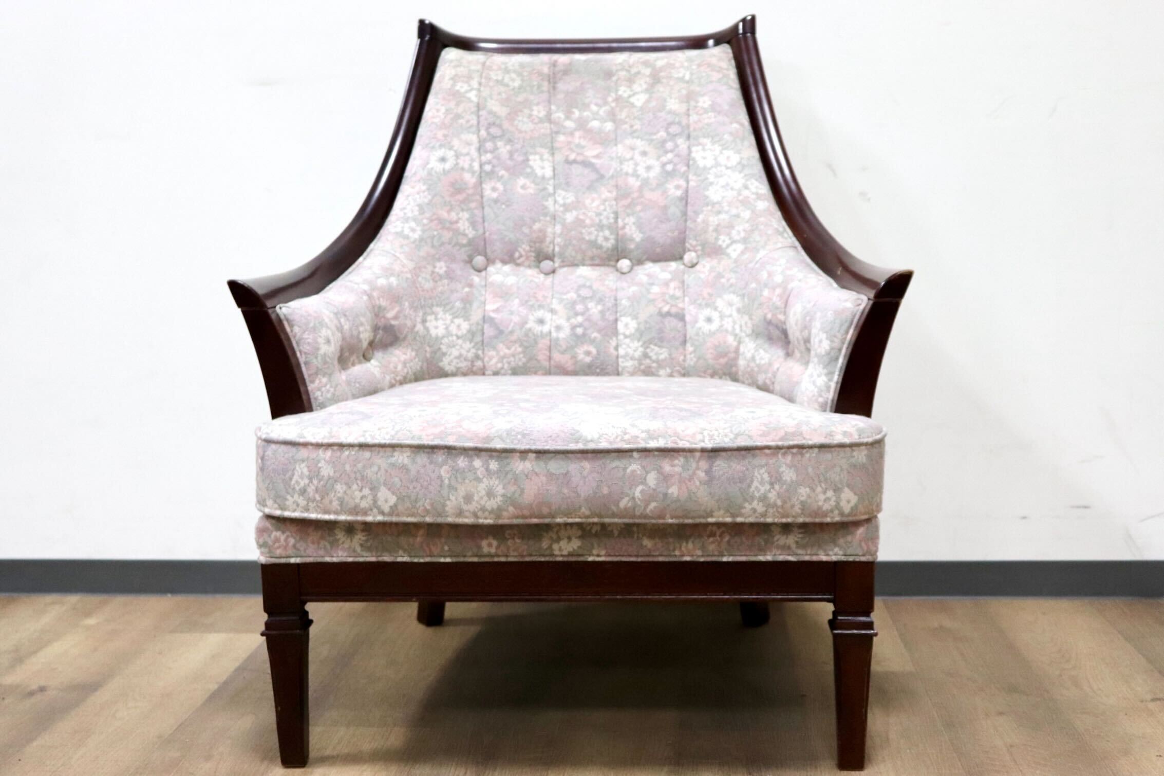 GMHS60E○maruni / マルニ 地中海 サランテ 1人掛けソファ シングルソファ アームソファ ファブリック 花柄 応接 エレガント 定価約18万