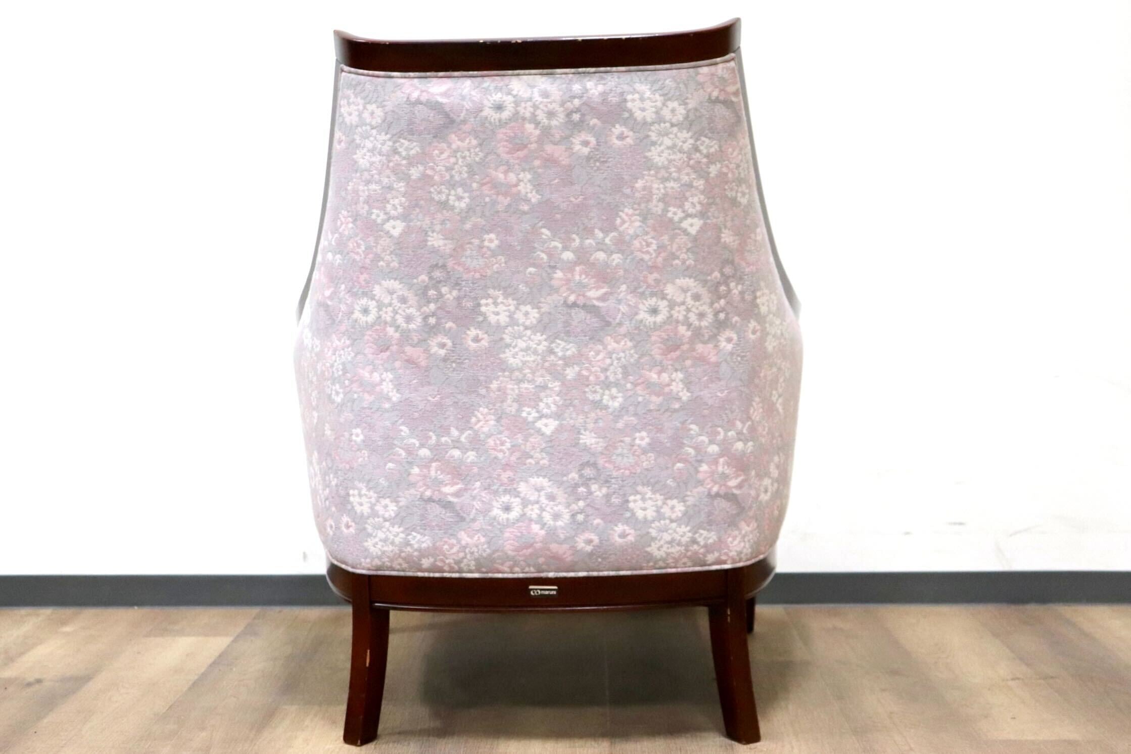 GMHS60E○maruni / マルニ 地中海 サランテ 1人掛けソファ シングルソファ アームソファ ファブリック 花柄 応接 エレガント 定価約18万