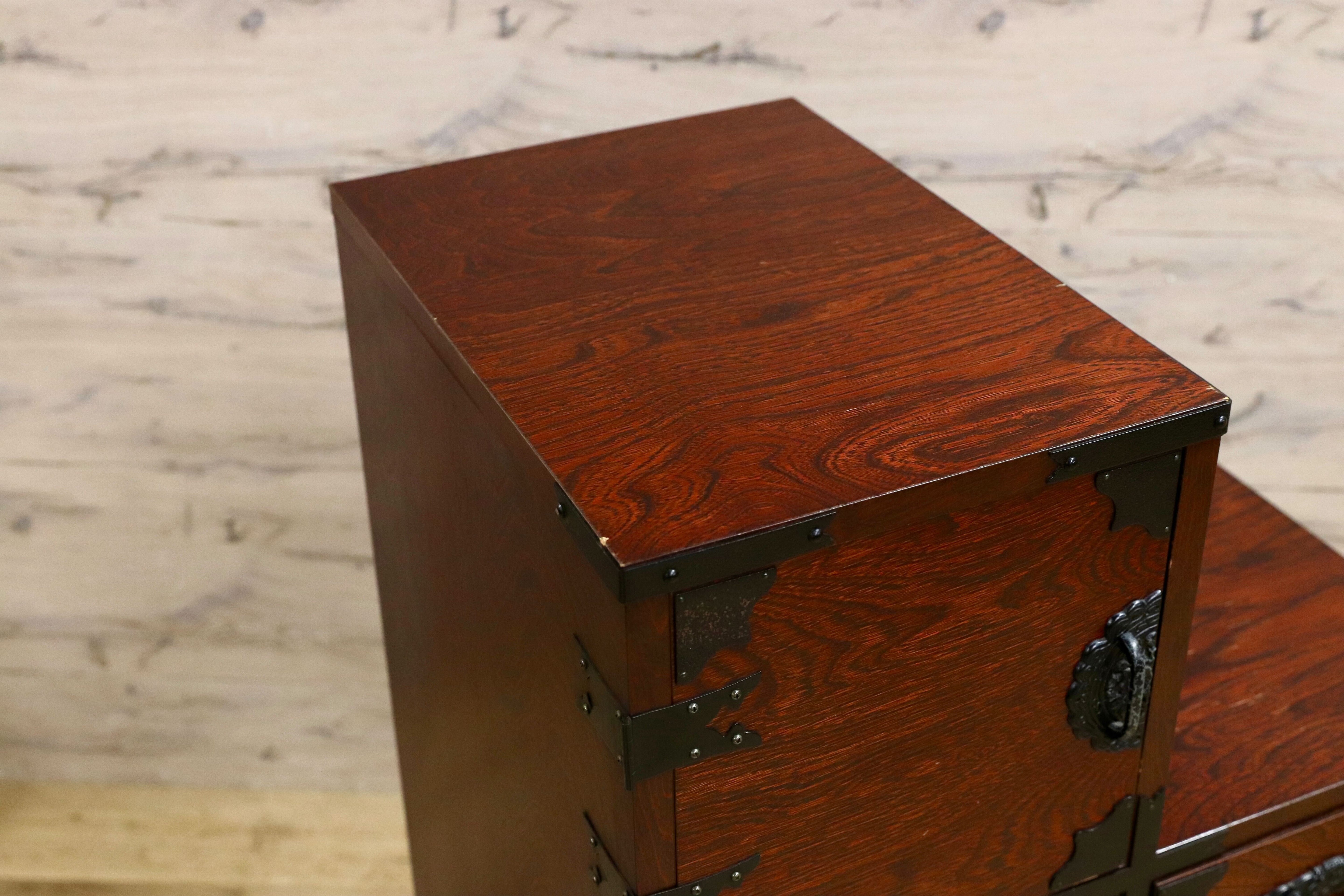 GMIS429○階段箪笥 アンティーク 和家具 整理箪笥 サイドボード 和室 座敷 レトロ 古民家 時代箪笥