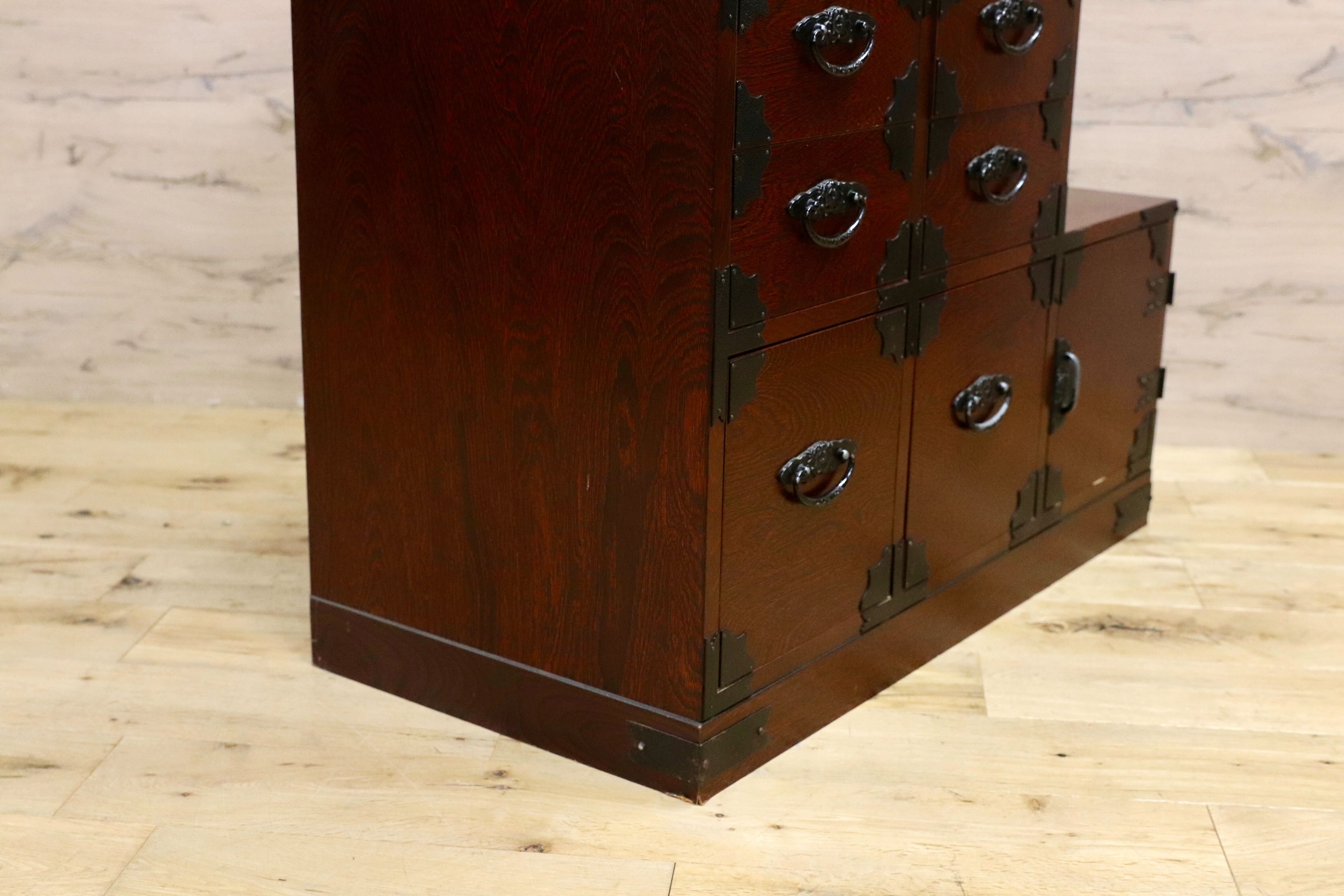 GMIS429○階段箪笥 アンティーク 和家具 整理箪笥 サイドボード 和室 座敷 レトロ 古民家 時代箪笥