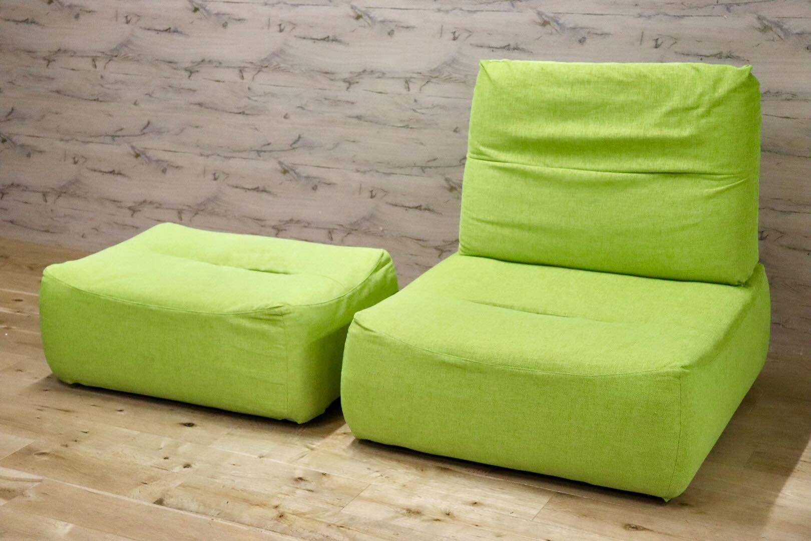 GMIK898○estic / エスティック DANA ダーナ 1人掛けソファ シングルソファ オットマン ファブリック カバーリング モダン 美品