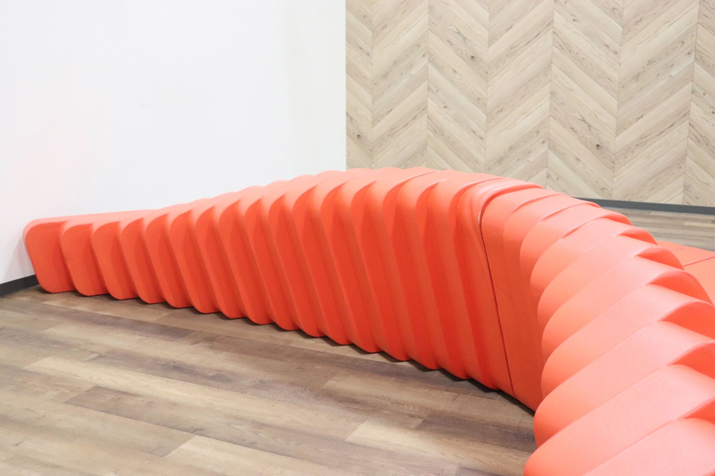 GMGN315○sixinch / シックスインチ クリフィ 6000 ラウンジソファ ローソファ フロアソファ オレンジ モダン 定価約181万※発送不可