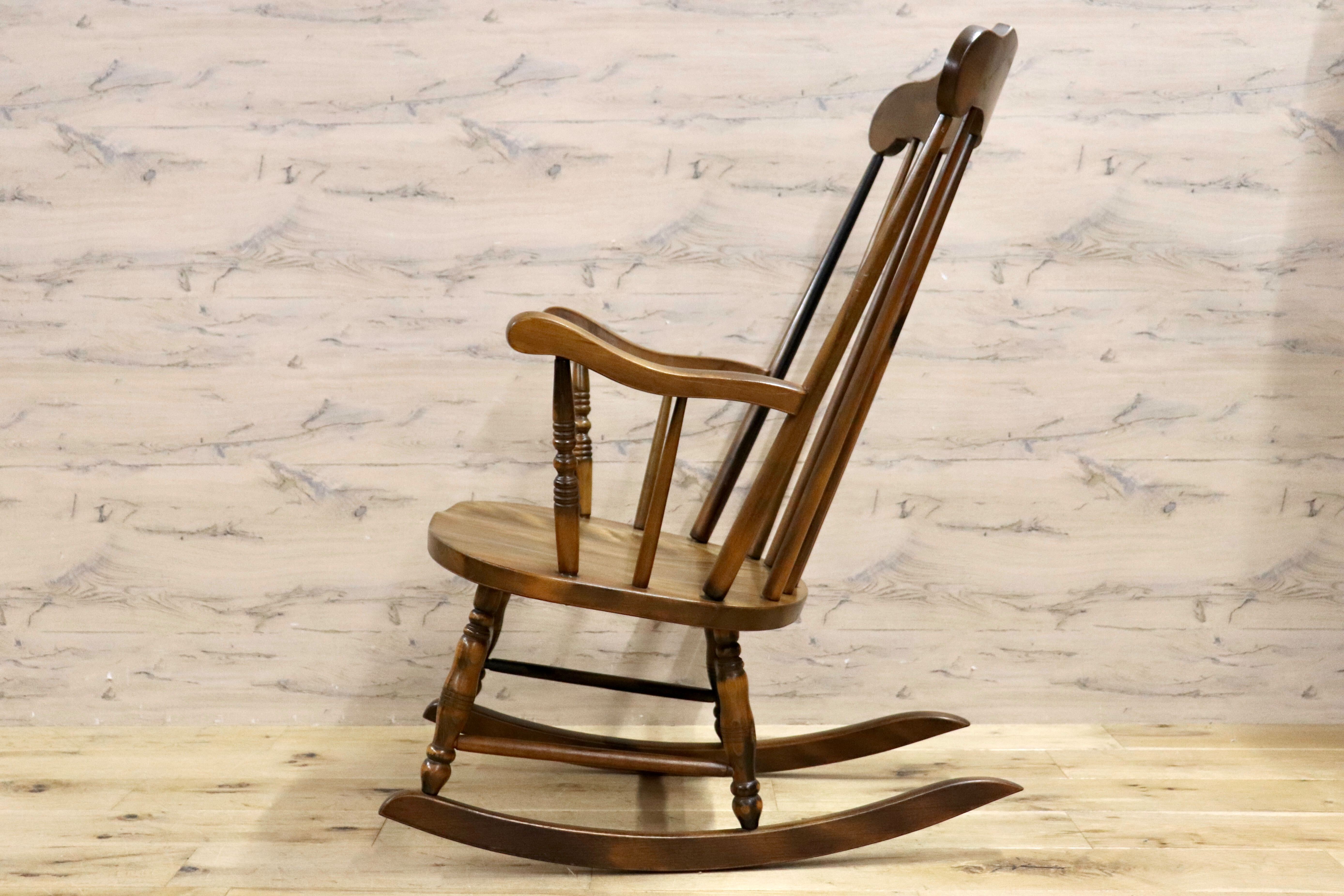 GMHN103○飛騨家具 ロッキングチェア アームチェア 揺り椅子 レトロ カントリー 古民家 ビンテージ アンティーク