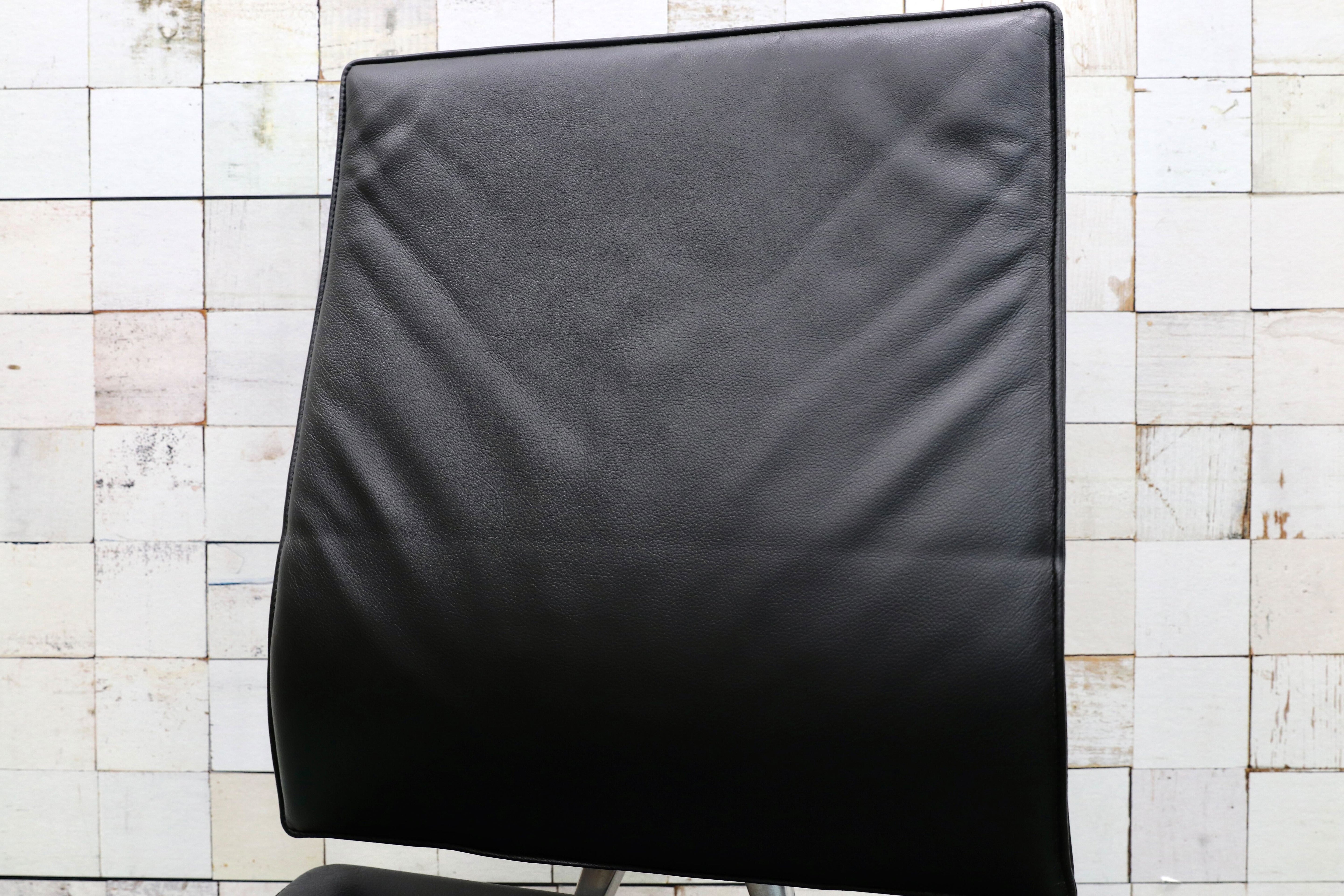 GMGF56A○sedus / セダス OPEN UP オープンアップ デスクチェア アームレス 本革 黒 書斎椅子 オフィスチェア ドイツ ヤマギワ 約30万