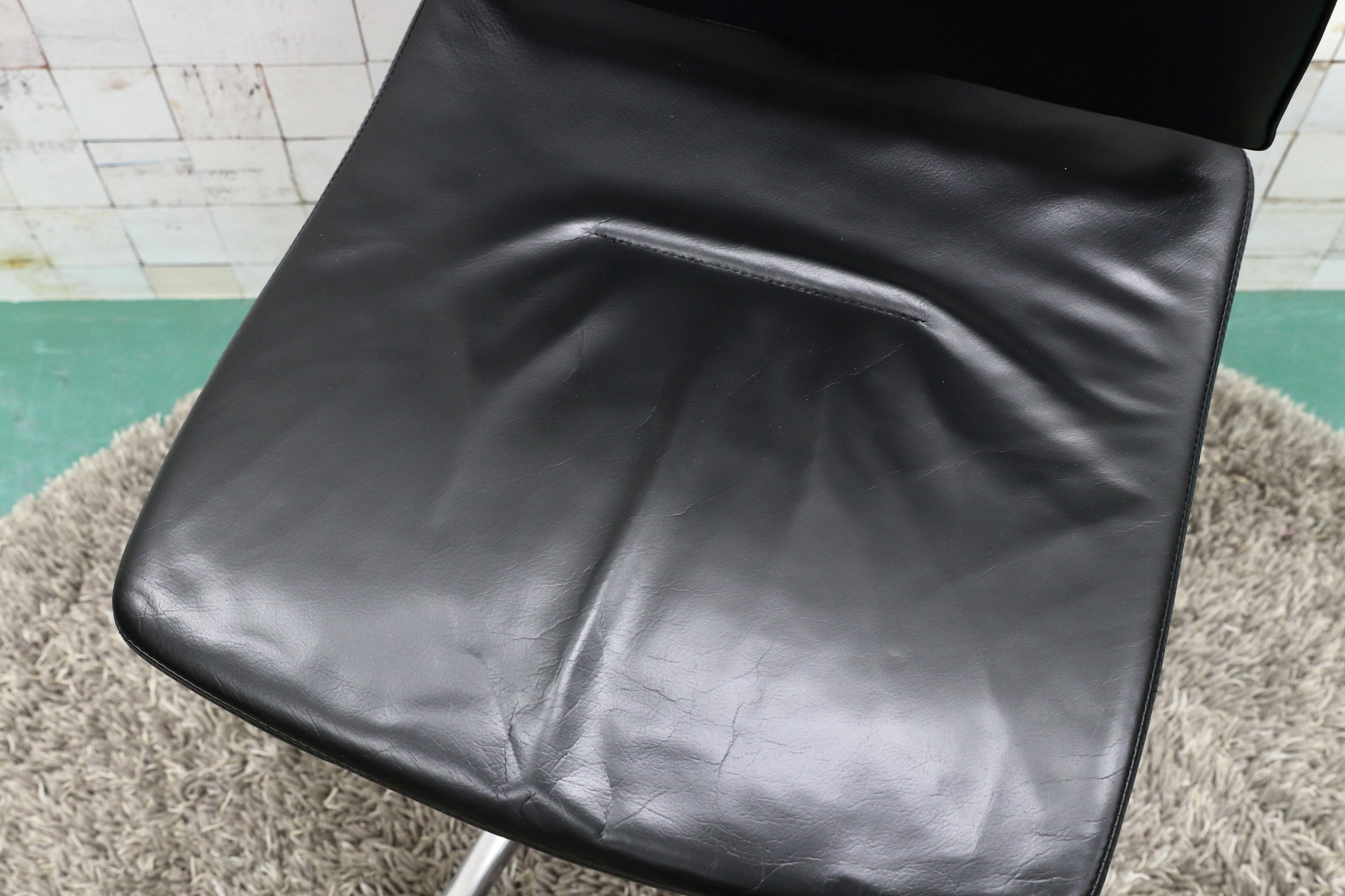 GMGF56A○sedus / セダス OPEN UP オープンアップ デスクチェア アームレス 本革 黒 書斎椅子 オフィスチェア ドイツ ヤマギワ 約30万