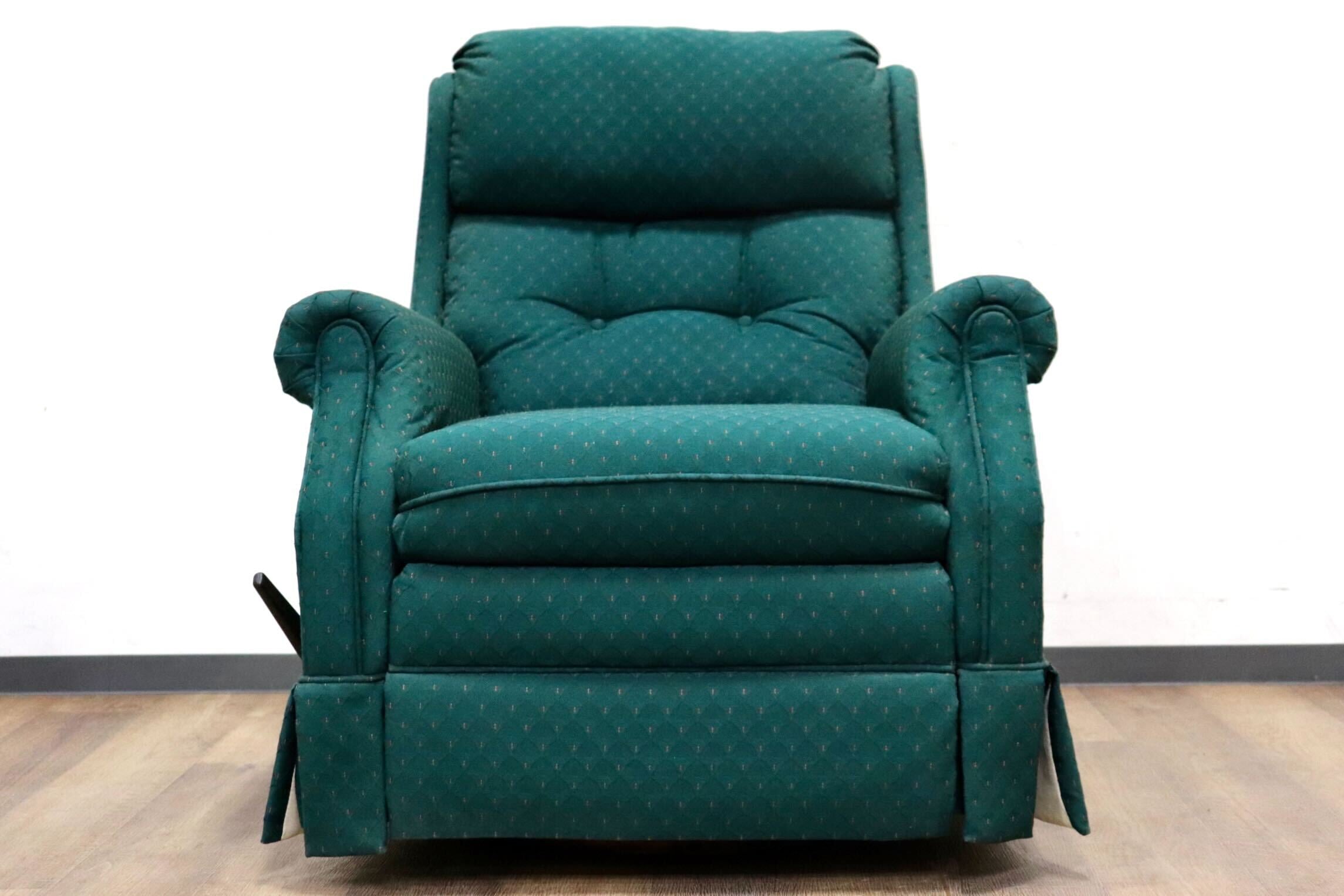 GMHH418○LANE FURNITURE / レーン 1人掛けソファ ロッキングチェア フットレスト ファブリック グリーン US クラシック ヴィンテージ