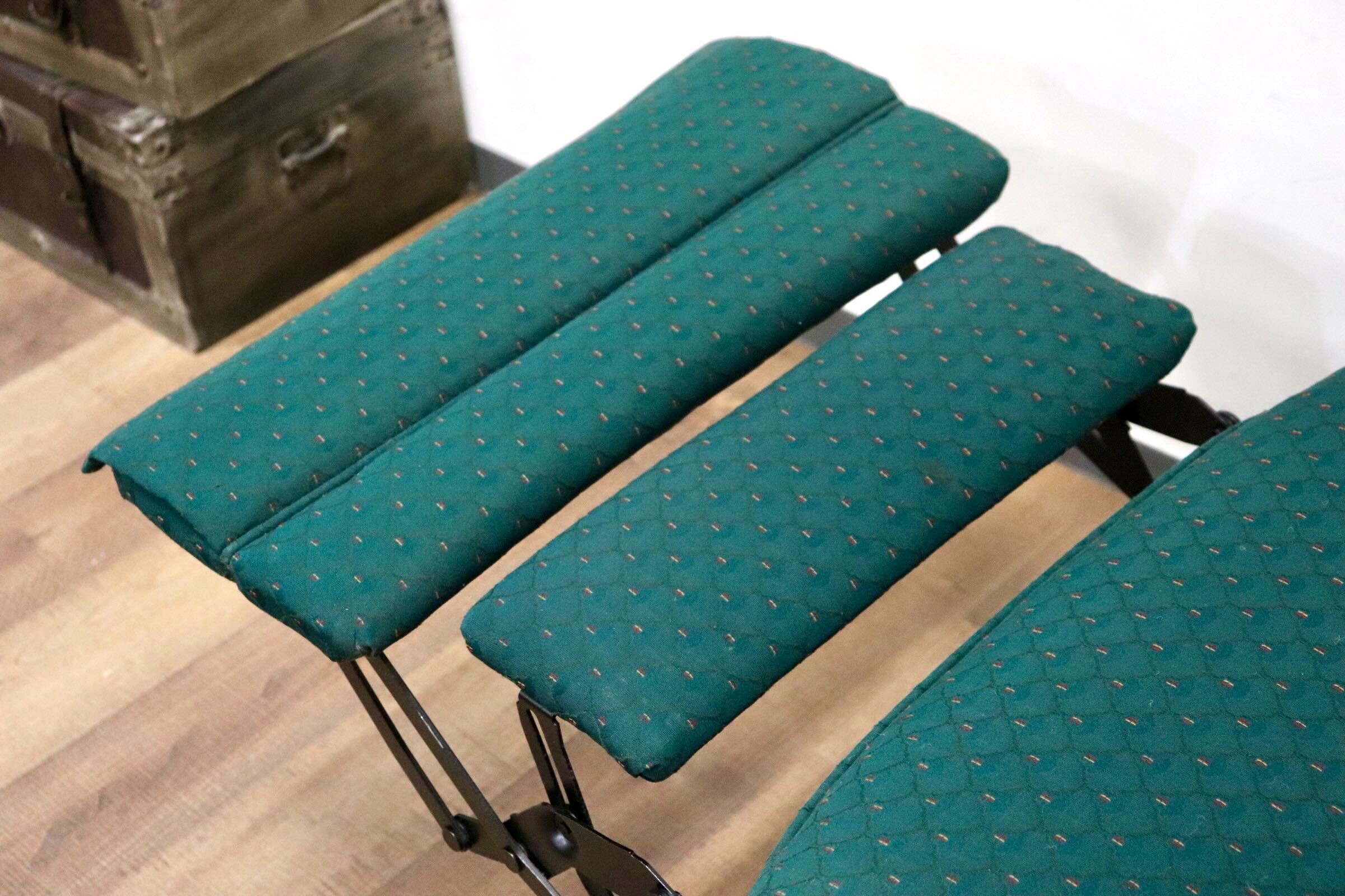 GMHH418○LANE FURNITURE / レーン 1人掛けソファ ロッキングチェア フットレスト ファブリック グリーン US クラシック ヴィンテージ