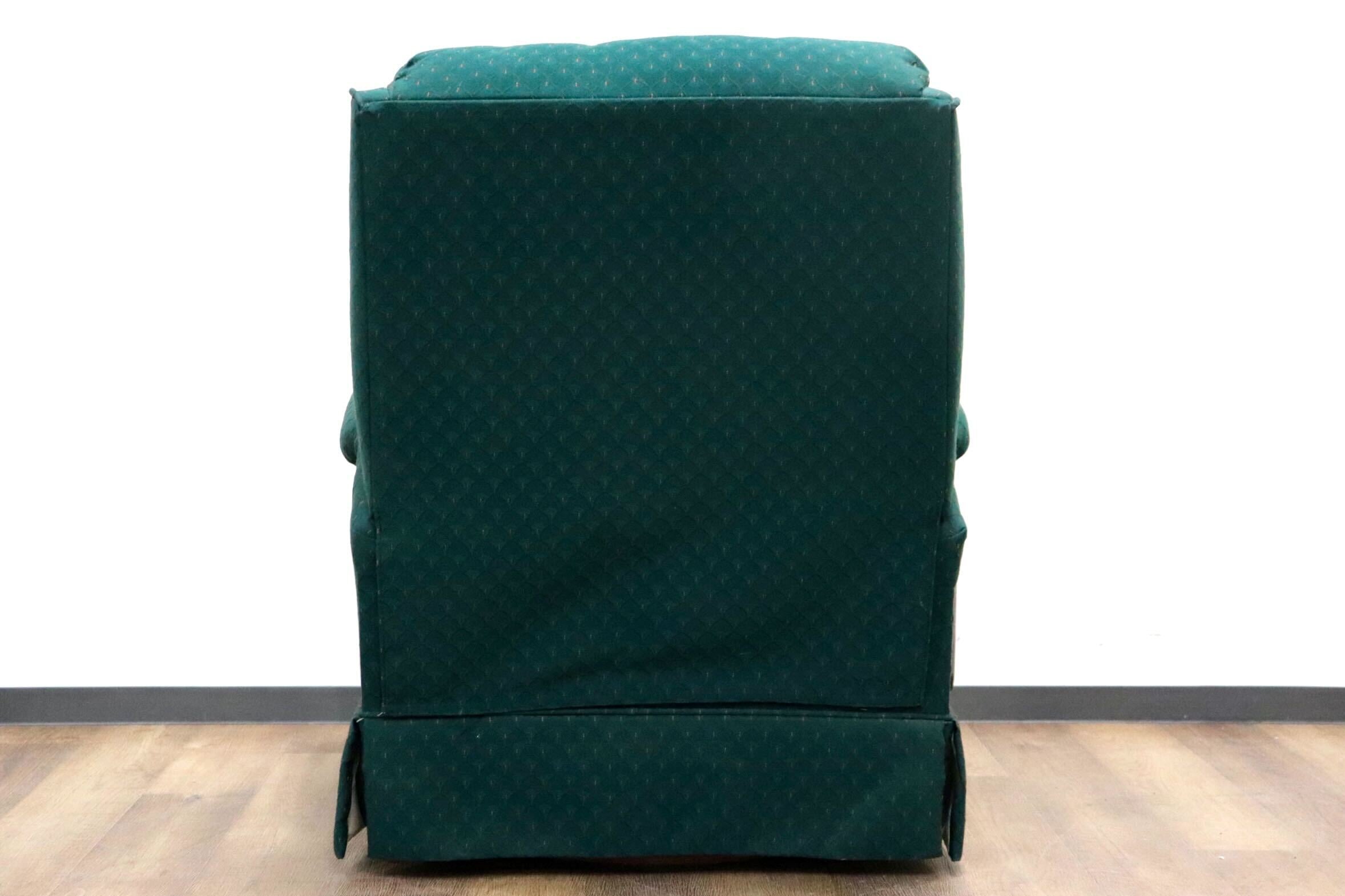 GMHH418○LANE FURNITURE / レーン 1人掛けソファ ロッキングチェア フットレスト ファブリック グリーン US クラシック ヴィンテージ