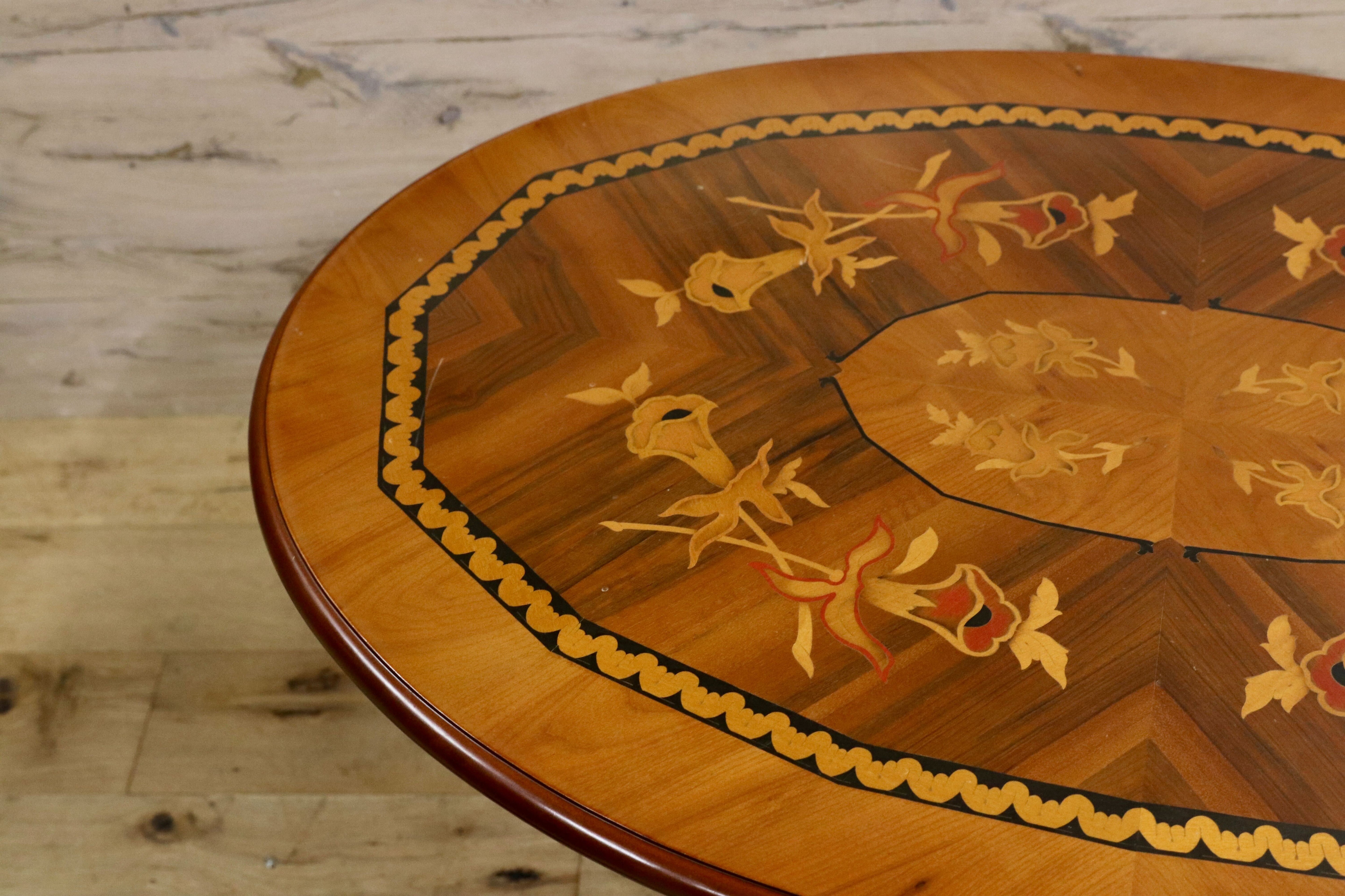 GMIS409○イタリア製 センターテーブル リビングテーブル 応接机 アンティーク クラシック エレガント 象嵌細工 ヴィンテージ