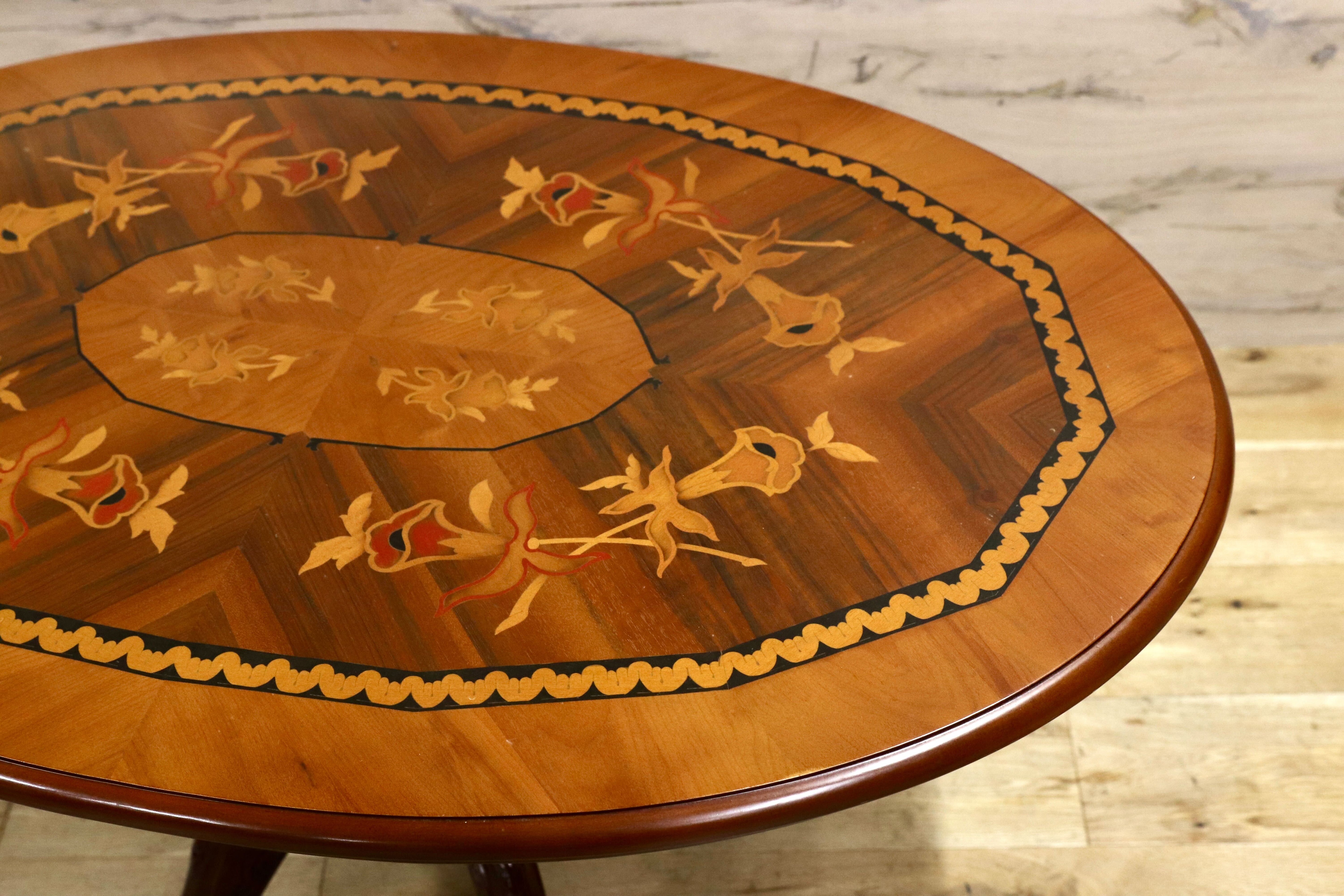 GMIS409○イタリア製 センターテーブル リビングテーブル 応接机 アンティーク クラシック エレガント 象嵌細工 ヴィンテージ