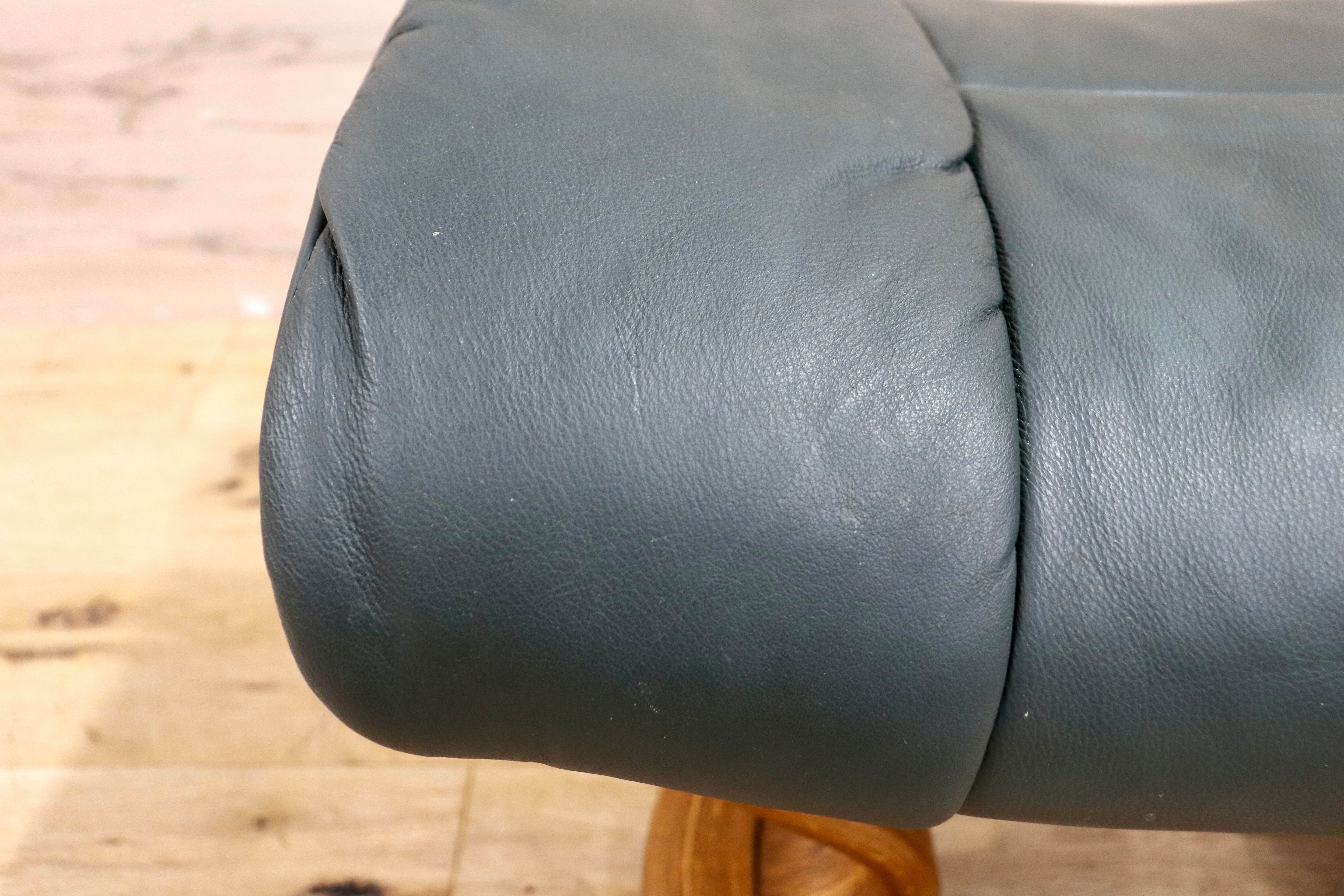GMHH486A○EKORNES / エコーネス stressless オットマン 足置き フットスツール 可動式 総革 ダークグリーン 北欧 ノルウェー