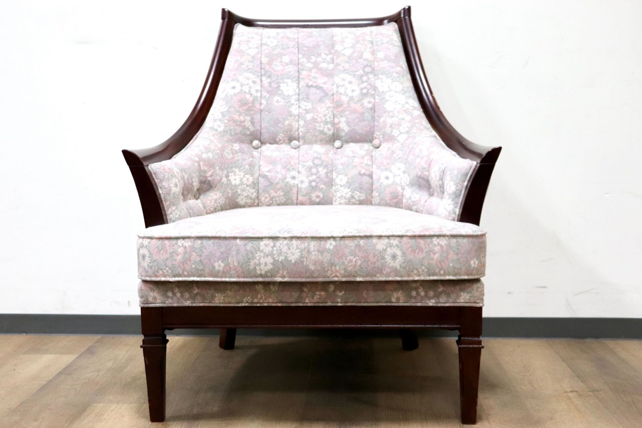 GMHS60F○maruni / マルニ 地中海 サランテ 1人掛けソファ シングルソファ アームソファ ファブリック 花柄 応接 エレガント 定価約18万