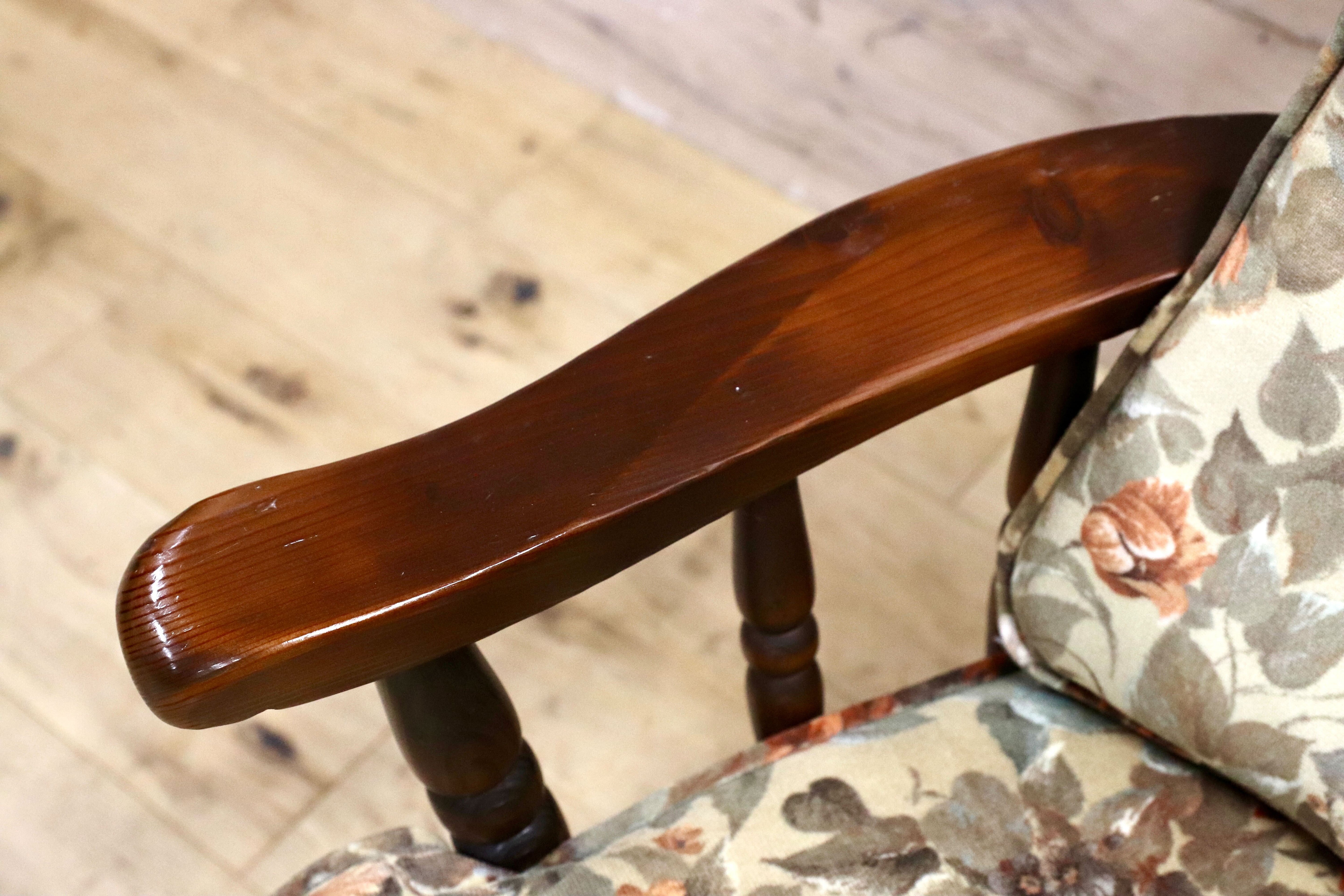 GMIS414A○飛騨産業 / HIDA キツツキ フロンティア アームチェア 椅子 1人掛けソファ ラウンジチェア 廃番 オールド カントリー 稀少