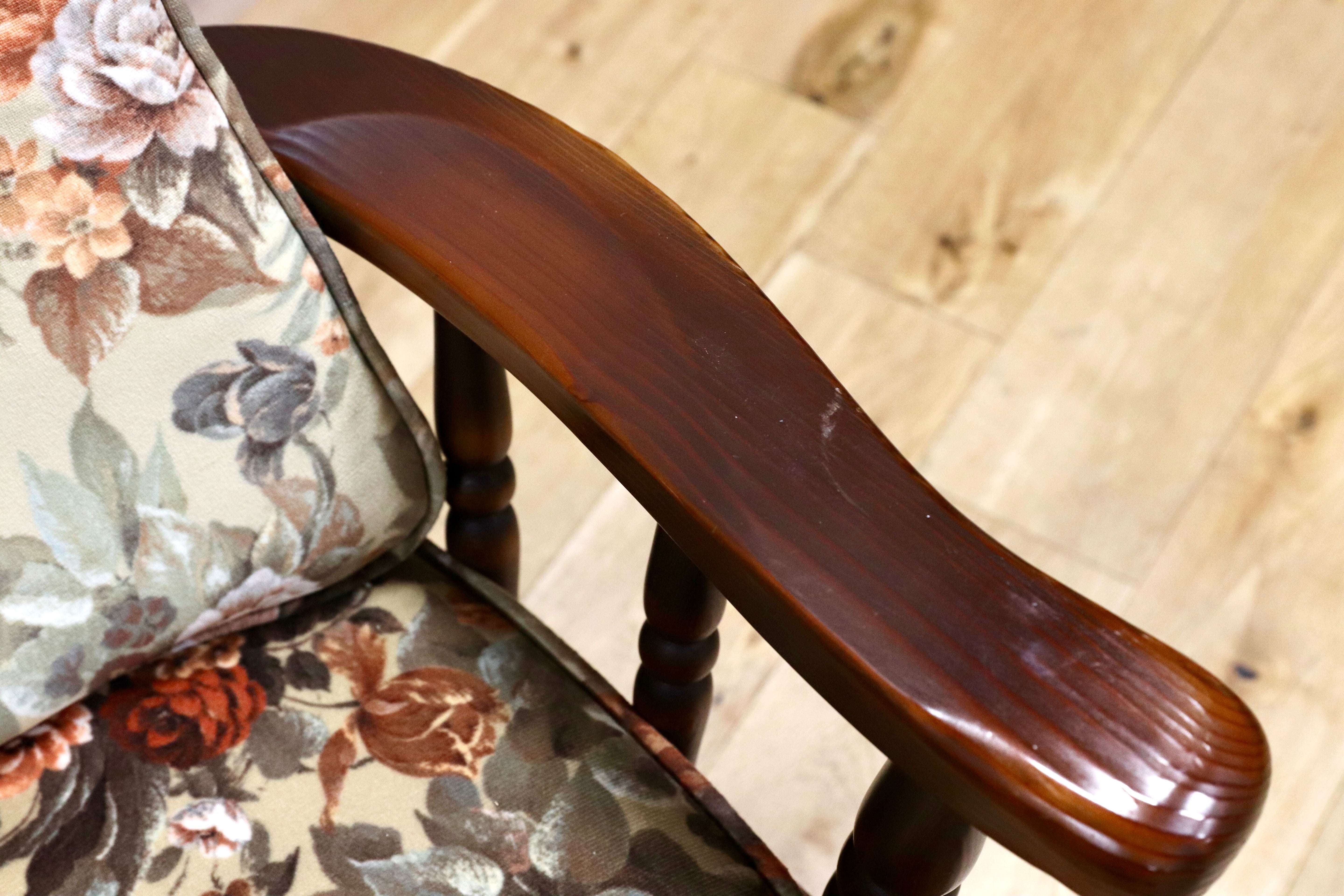 GMIS414A○飛騨産業 / HIDA キツツキ フロンティア アームチェア 椅子 1人掛けソファ ラウンジチェア 廃番 オールド カントリー 稀少