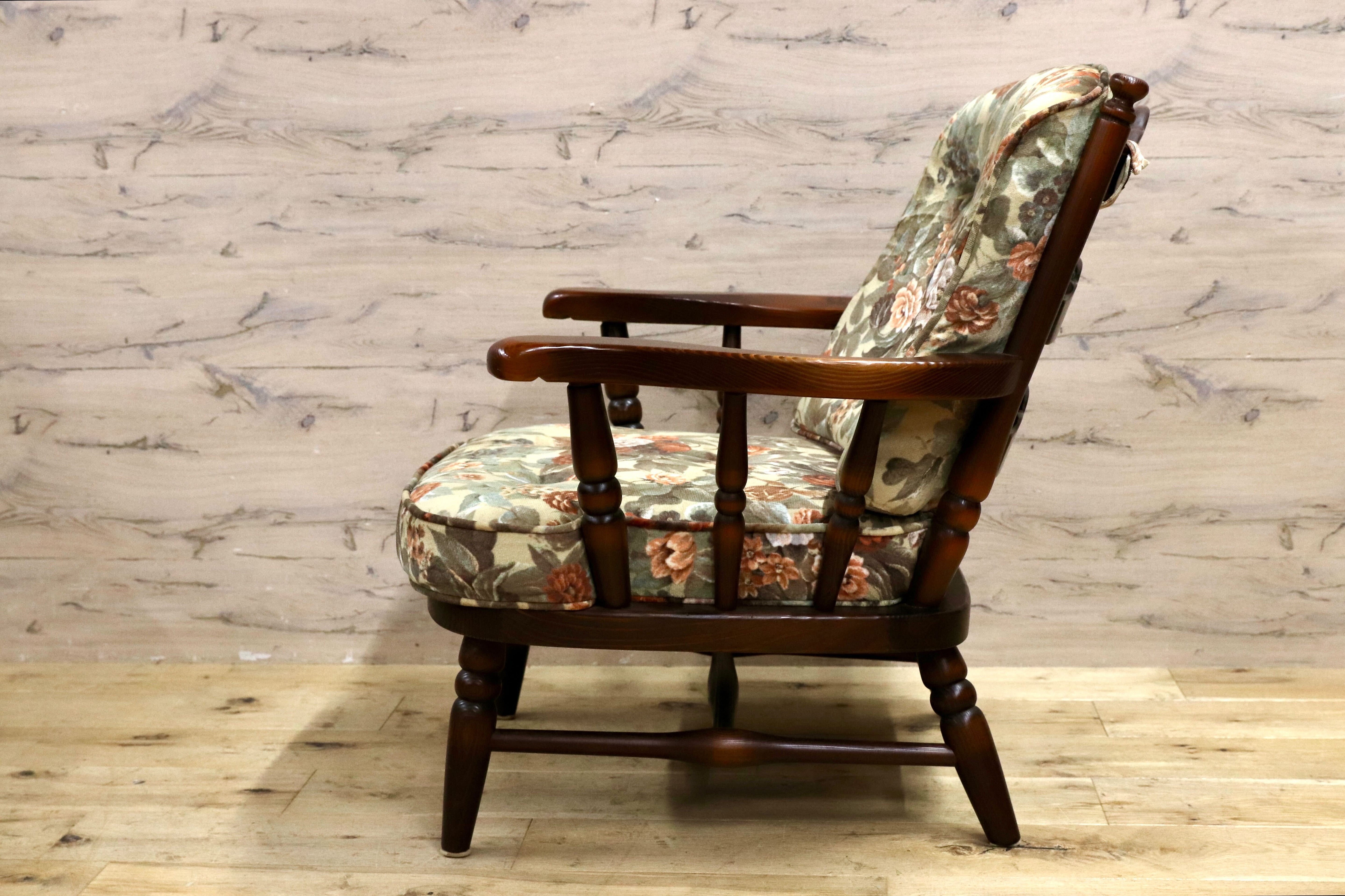 GMIS414A○飛騨産業 / HIDA キツツキ フロンティア アームチェア 椅子 1人掛けソファ ラウンジチェア 廃番 オールド カントリー 稀少