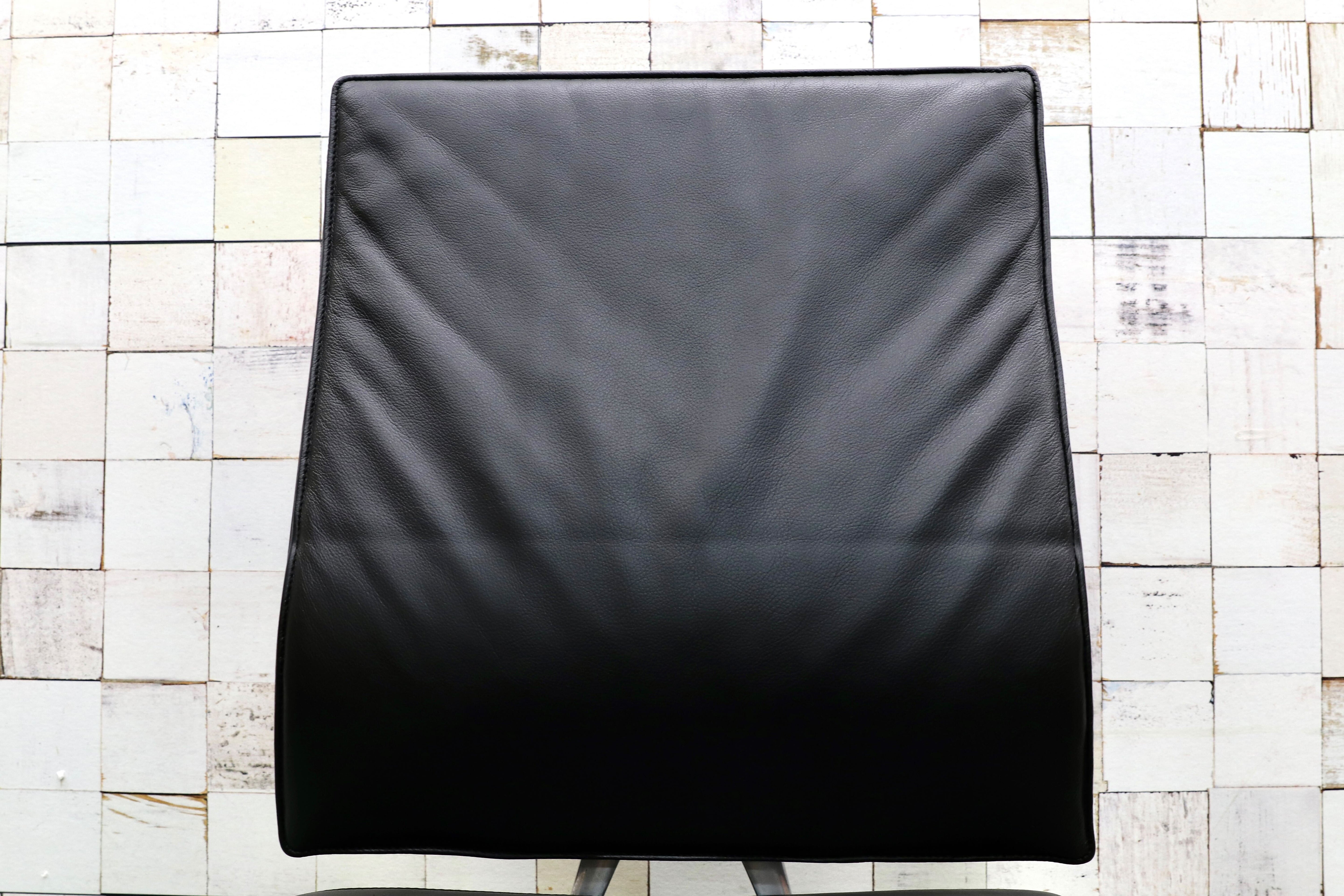 GMGF56D○sedus / セダス OPEN UP オープンアップ デスクチェア アームレス 本革 黒 書斎椅子 オフィスチェア ドイツ ヤマギワ 約30万