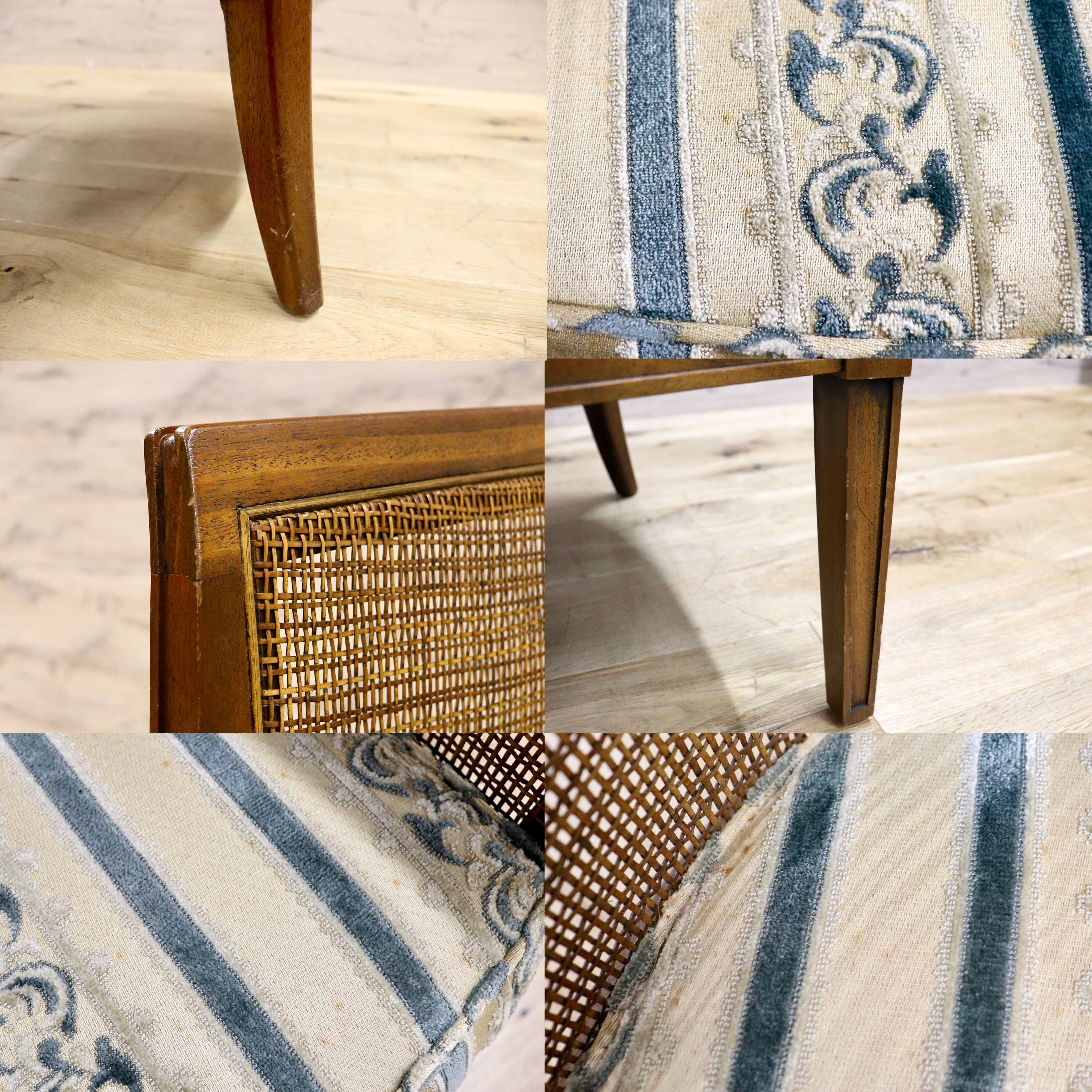 GMHK830C○DREXEL HERITAGE / ドレクセルヘリテイジ アームチェア シングルソファ ラウンジチェア ラタン ファブリック ヴィンテージ