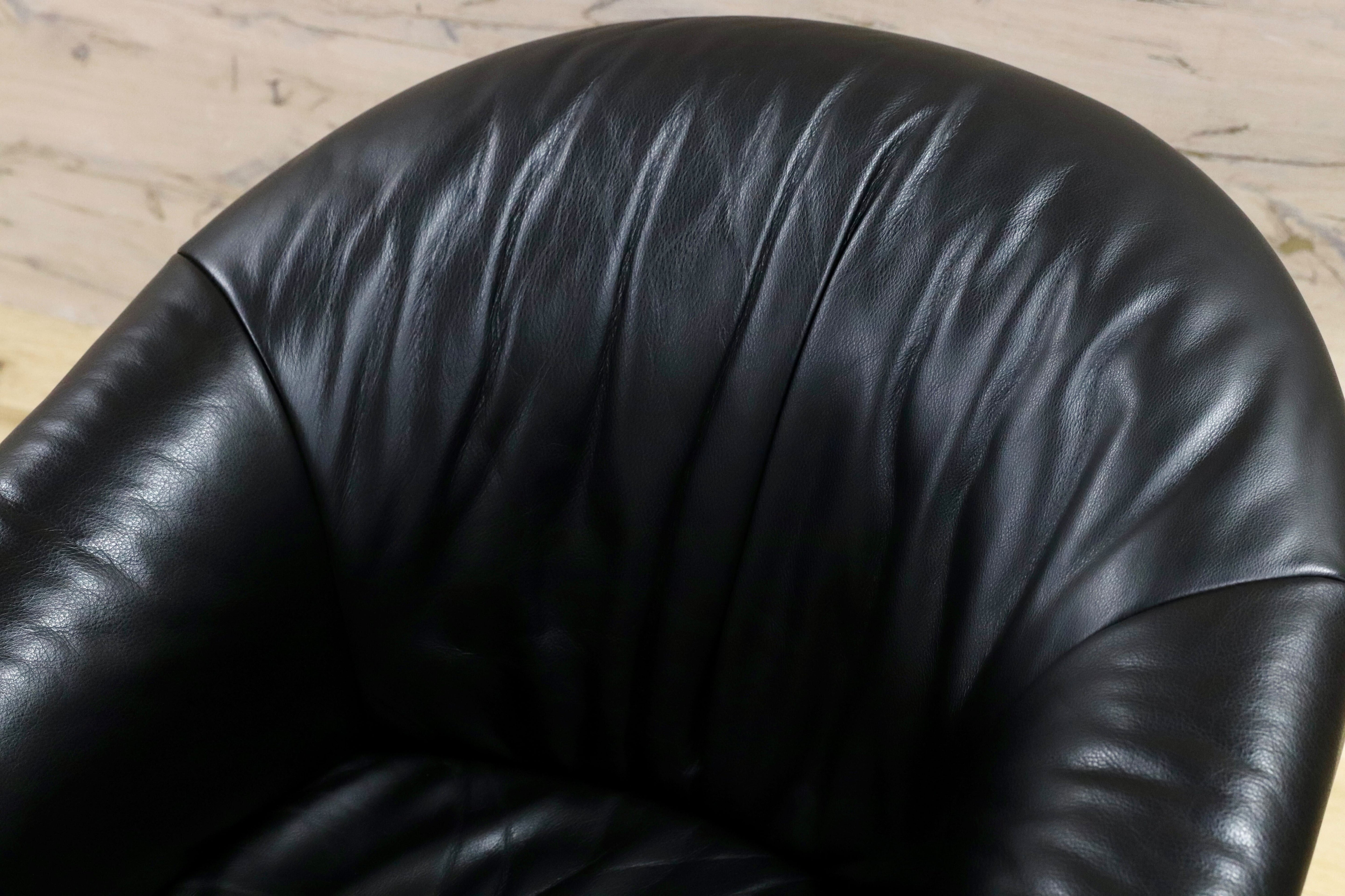 GMHN385H○HUKLA / フクラ 1人掛けソファ ラウンジチェア パーソナルチェア 黒 総革 IDC大塚家具 デザイナーズ ドイツ 約23万