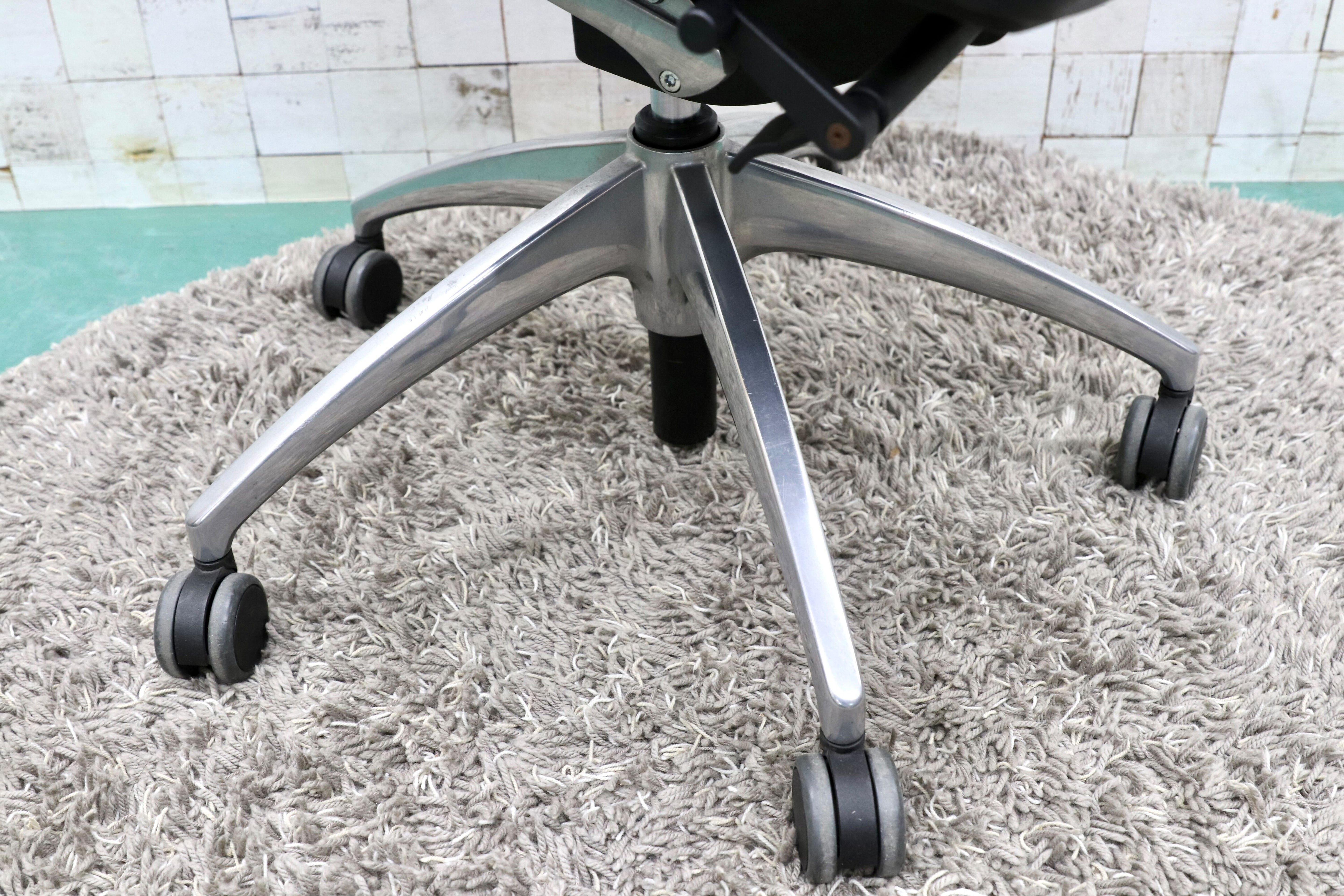 GMGF56D○sedus / セダス OPEN UP オープンアップ デスクチェア アームレス 本革 黒 書斎椅子 オフィスチェア ドイツ ヤマギワ 約30万