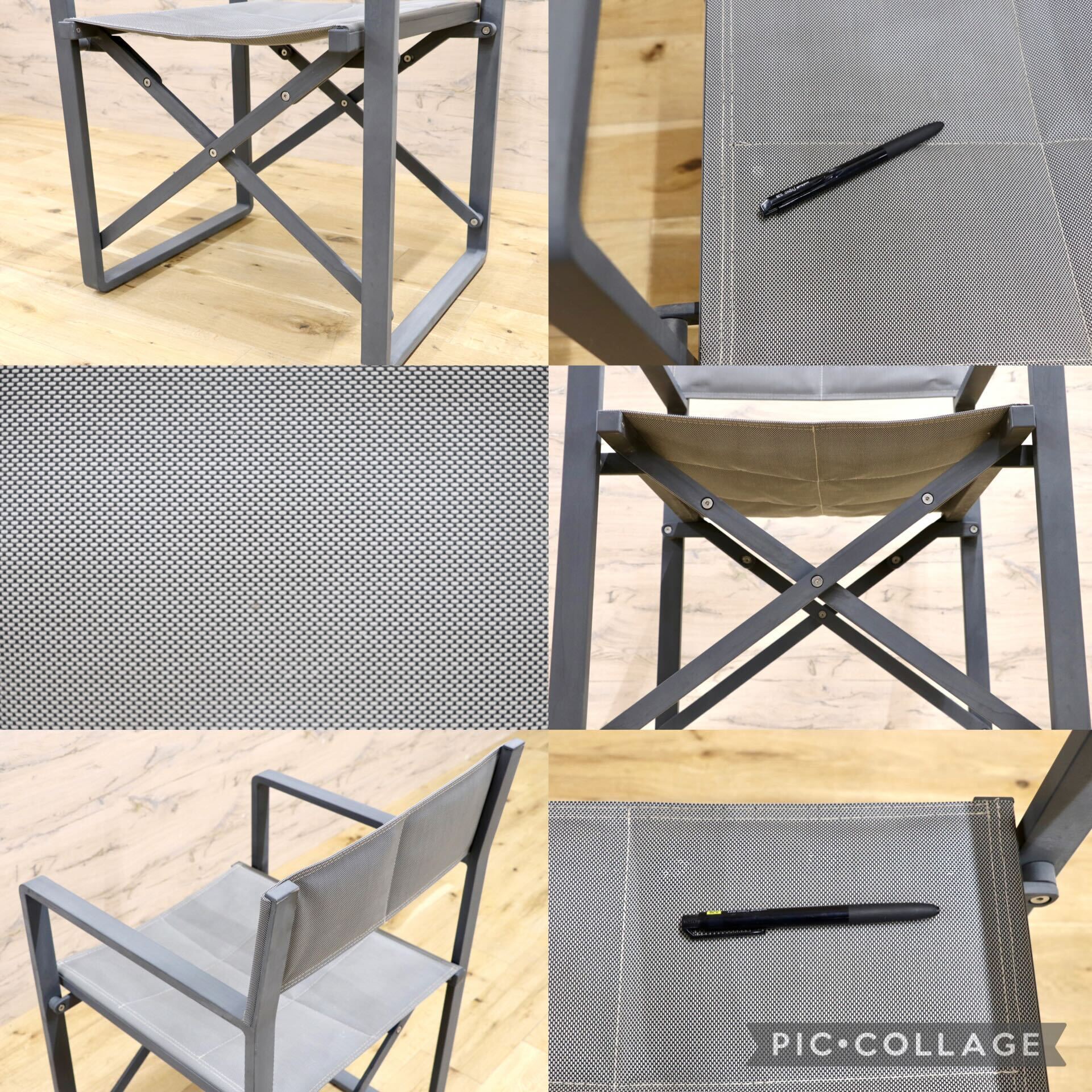 GMIH144B○ACTUS / アクタス LandNorm ランドノーム ディレクターチェア ガーデンチェア 折りたたみチェア グレー 屋外 テラス 展示品