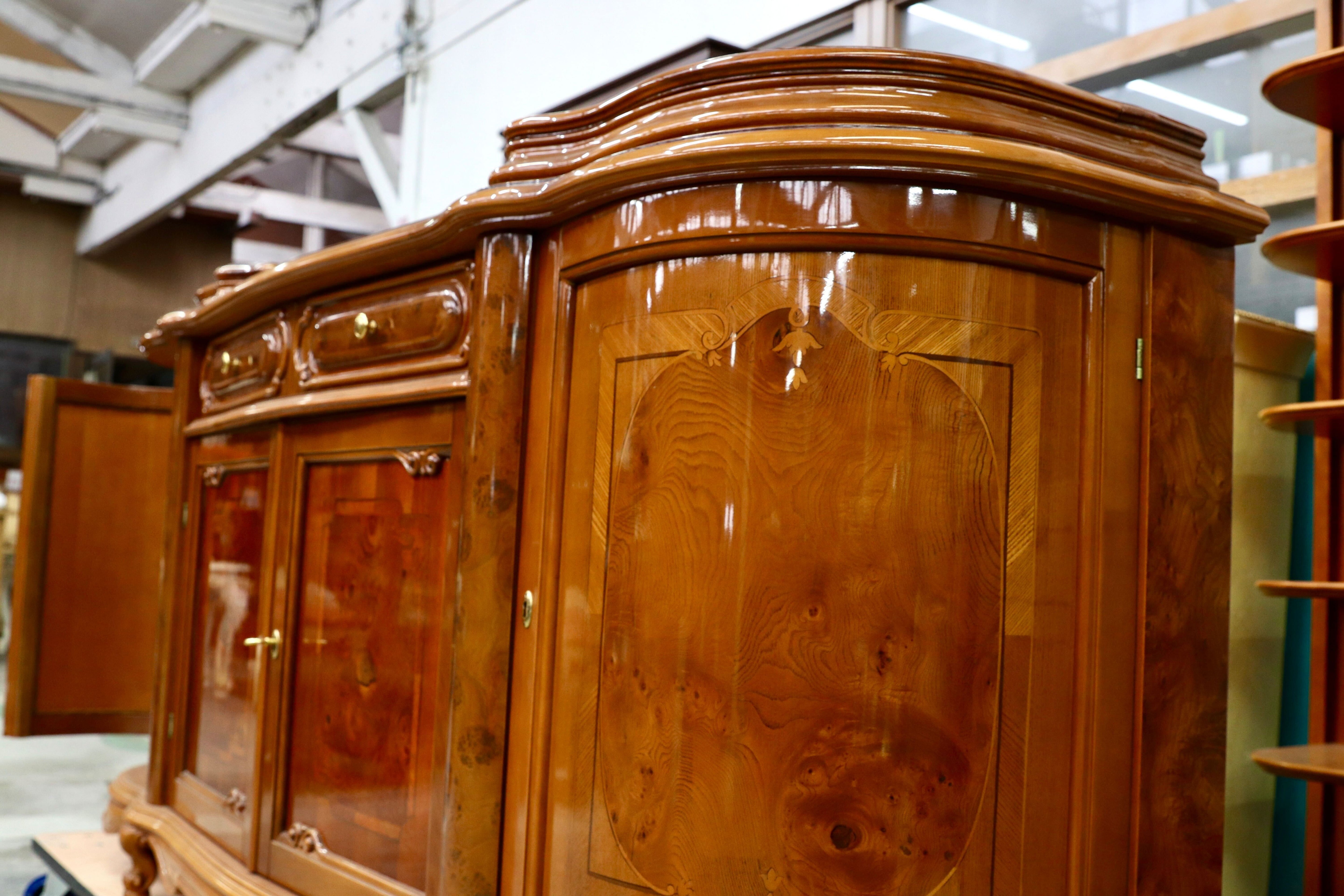 GMIK582○Pistolesi Firenze / ピストレージ イタリア製 リビングボード サイドボード キャビネット 象嵌細工 クラシック 最高級