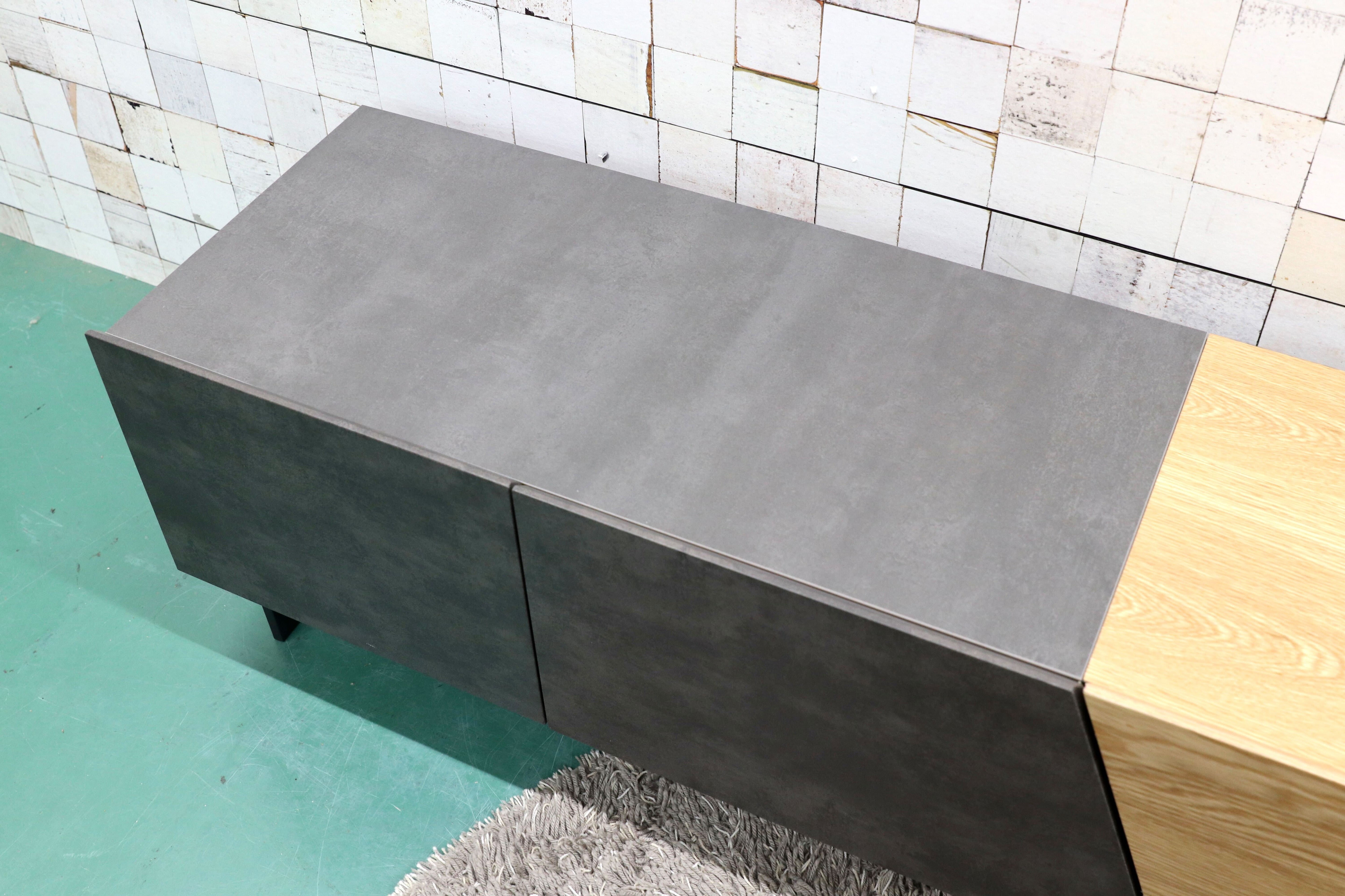 GMGO26○SPELL / スペル テレビボード TVボード AVボード オーク×セラミック 北欧モダン インダストリアル 定価9.35万 展示未使用品