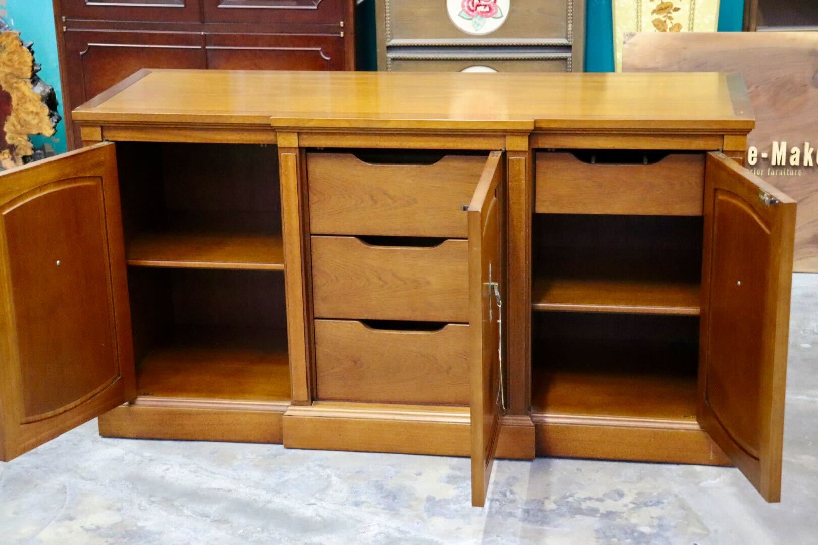 GMIH476○DREXEL HERITAGE / ドレクセルヘリテイジ Triune トライユン サイドボード リビングボード クラシカル 定価約56万 美品