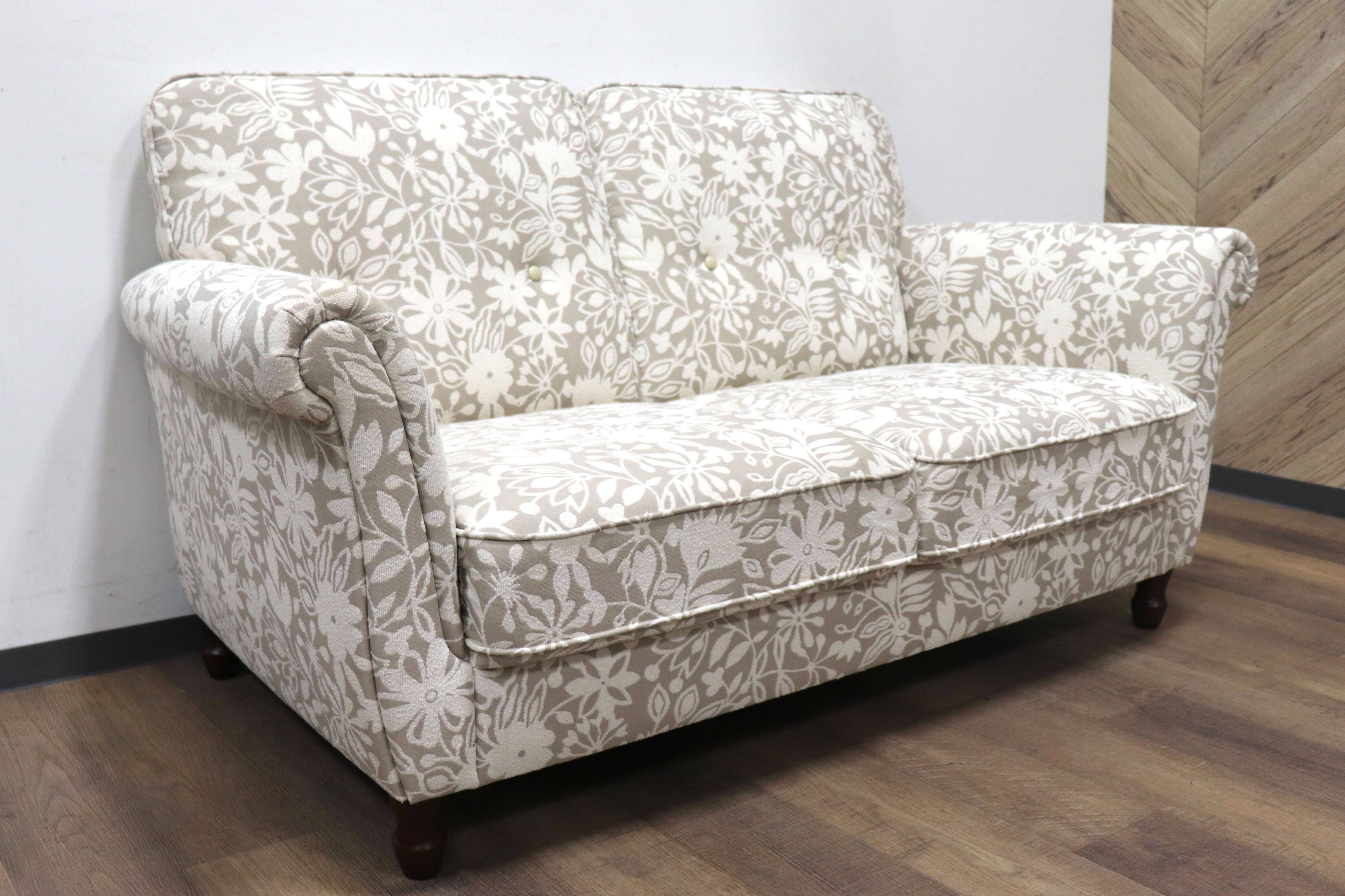 GMHK123○maruni / マルニ 地中海 2人掛けソファ ラブソファ 2シーター 長椅子 ファブリック 花柄 エレガント クラシック ヨーロピアン