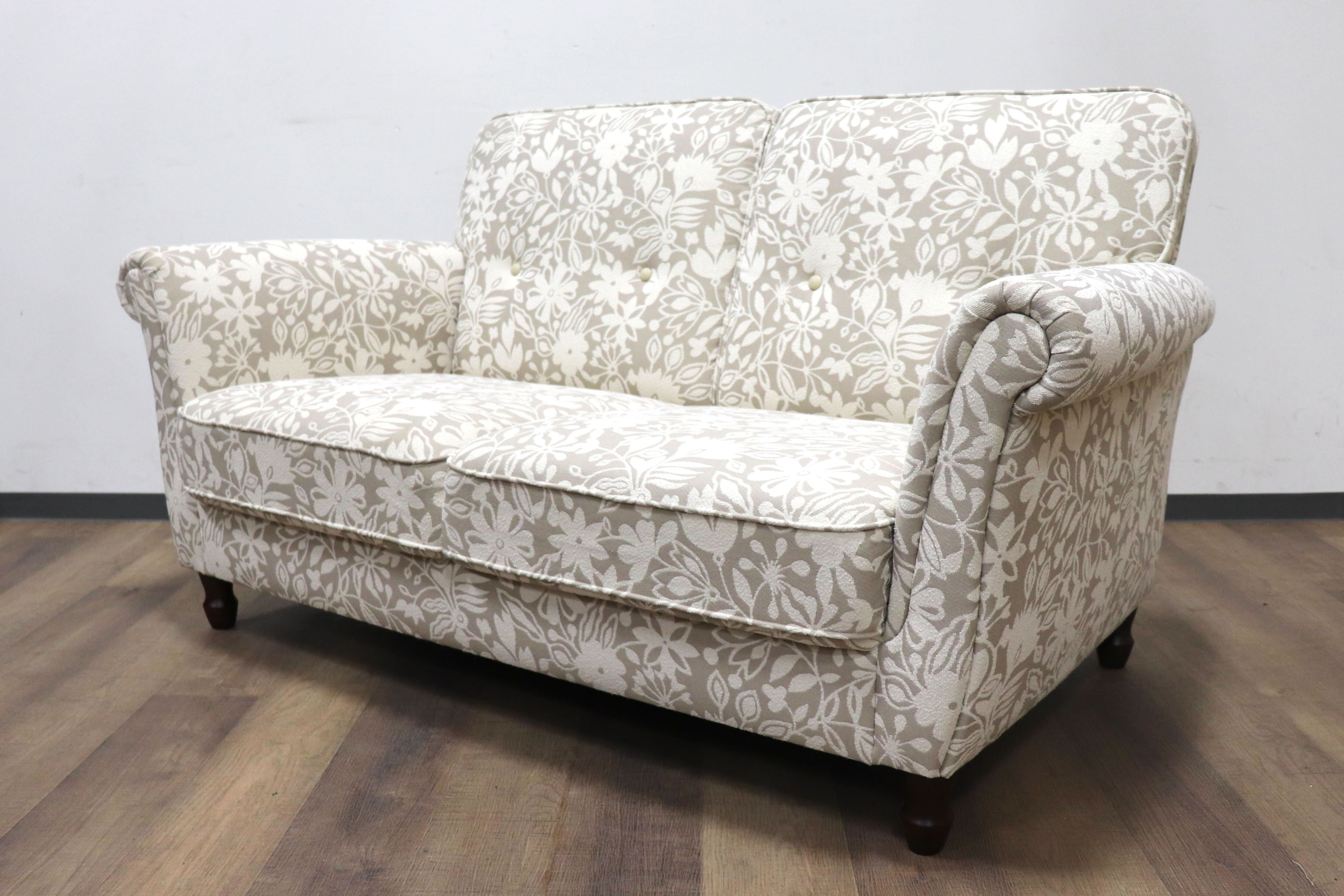 GMHK123○maruni / マルニ 地中海 2人掛けソファ ラブソファ 2シーター 長椅子 ファブリック 花柄 エレガント クラシック ヨーロピアン