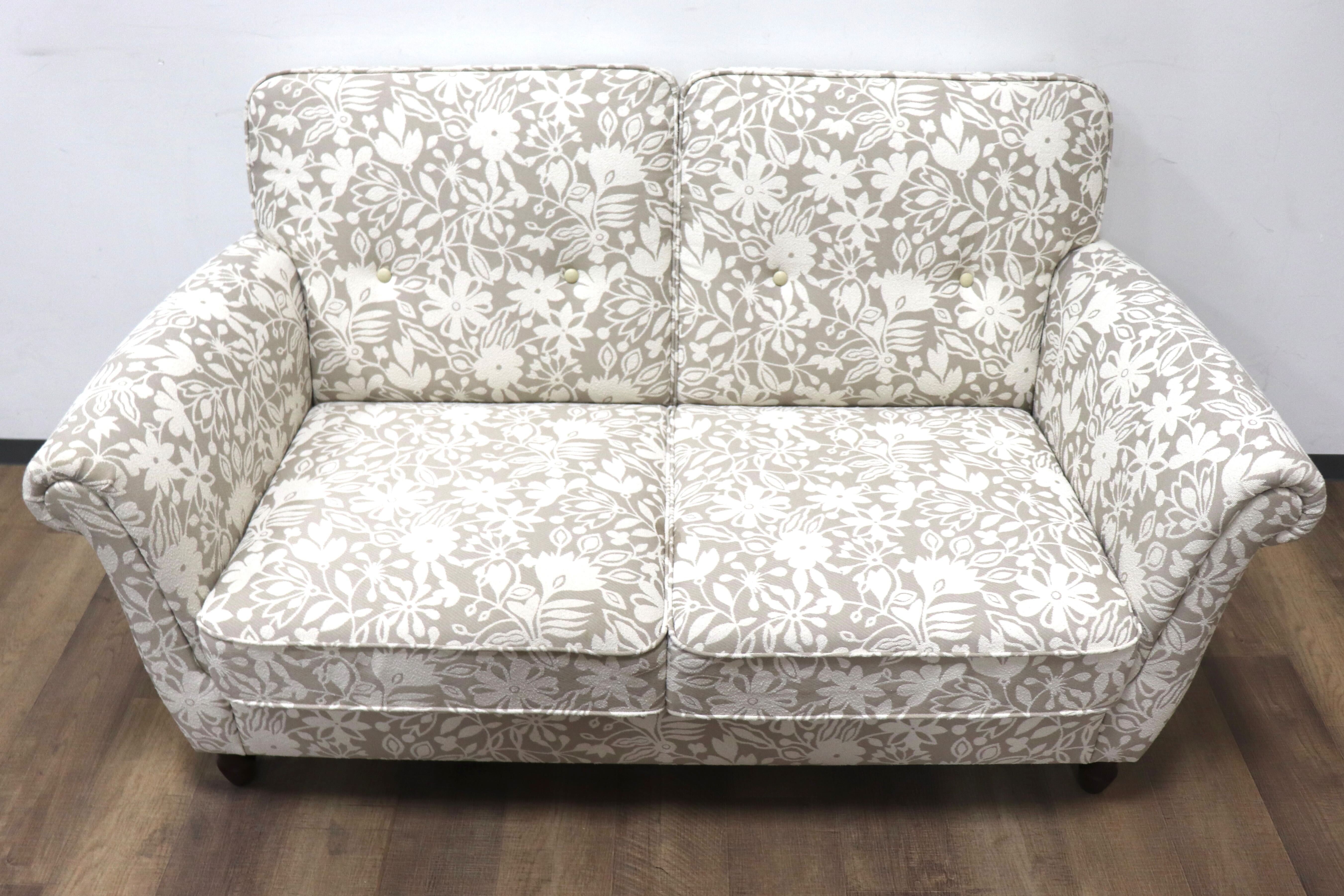 GMHK123○maruni / マルニ 地中海 2人掛けソファ ラブソファ 2シーター 長椅子 ファブリック 花柄 エレガント クラシック ヨーロピアン