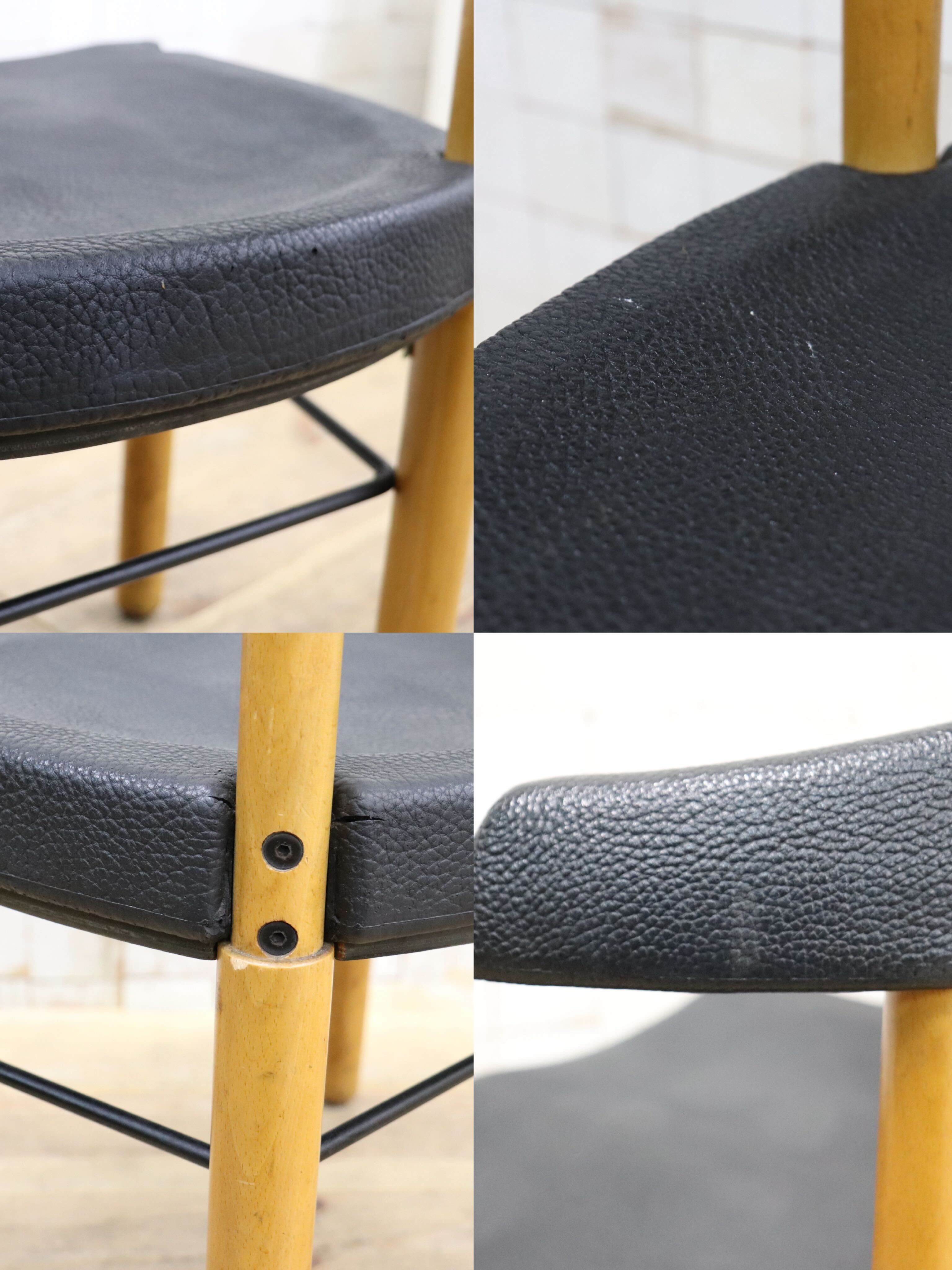 GMIN7F〇Cassina / カッシーナ レオナルドチェア ダイニングチェア Strassle collection社 スイス 椅子 ブラック 北欧スタイル