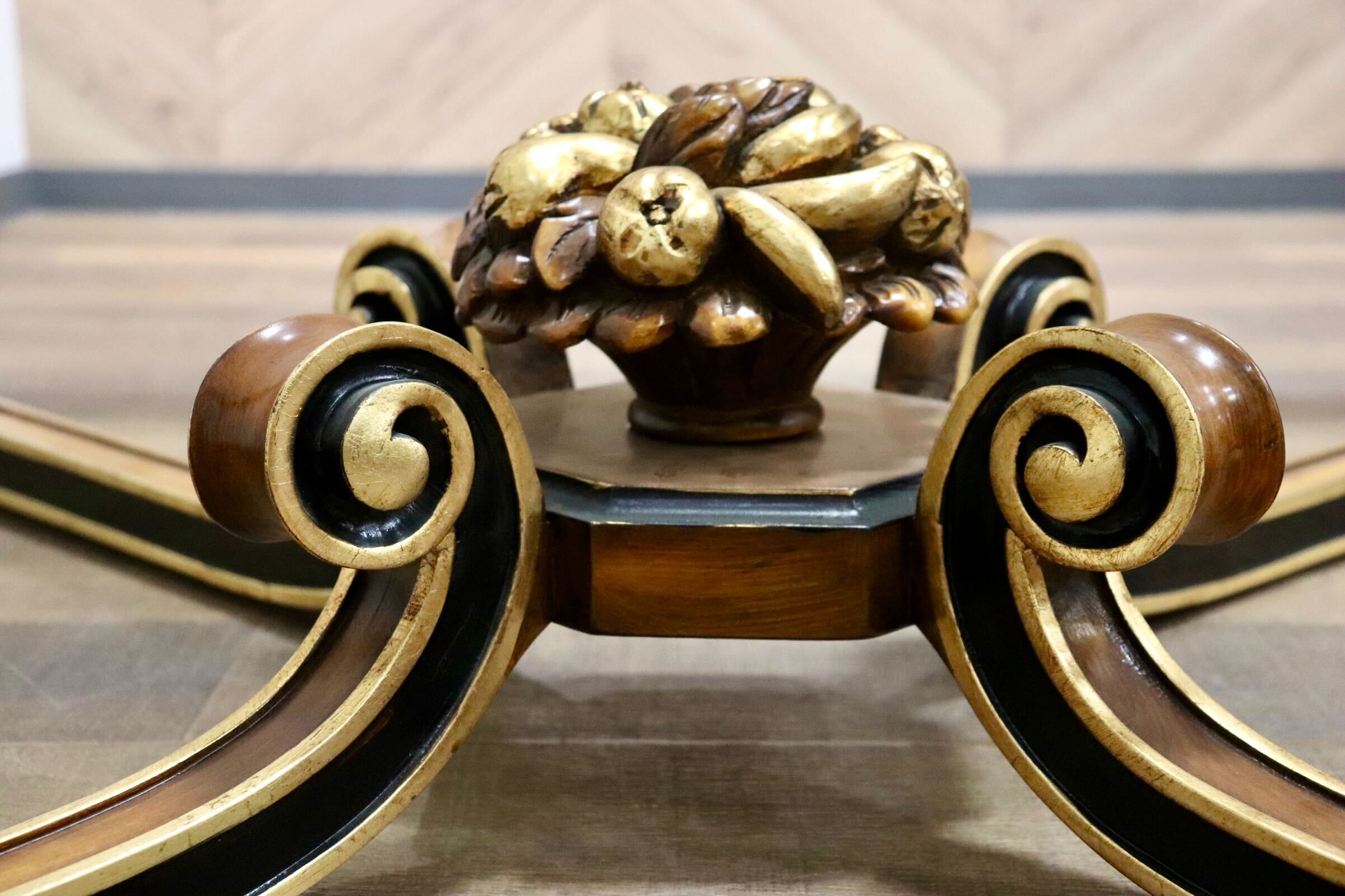 GMHH490○西洋 アンティーク リビングテーブル センターテーブル ガラス 彫刻 エレガント 検)スペイン MARINER VARO.S.A. VALENTI