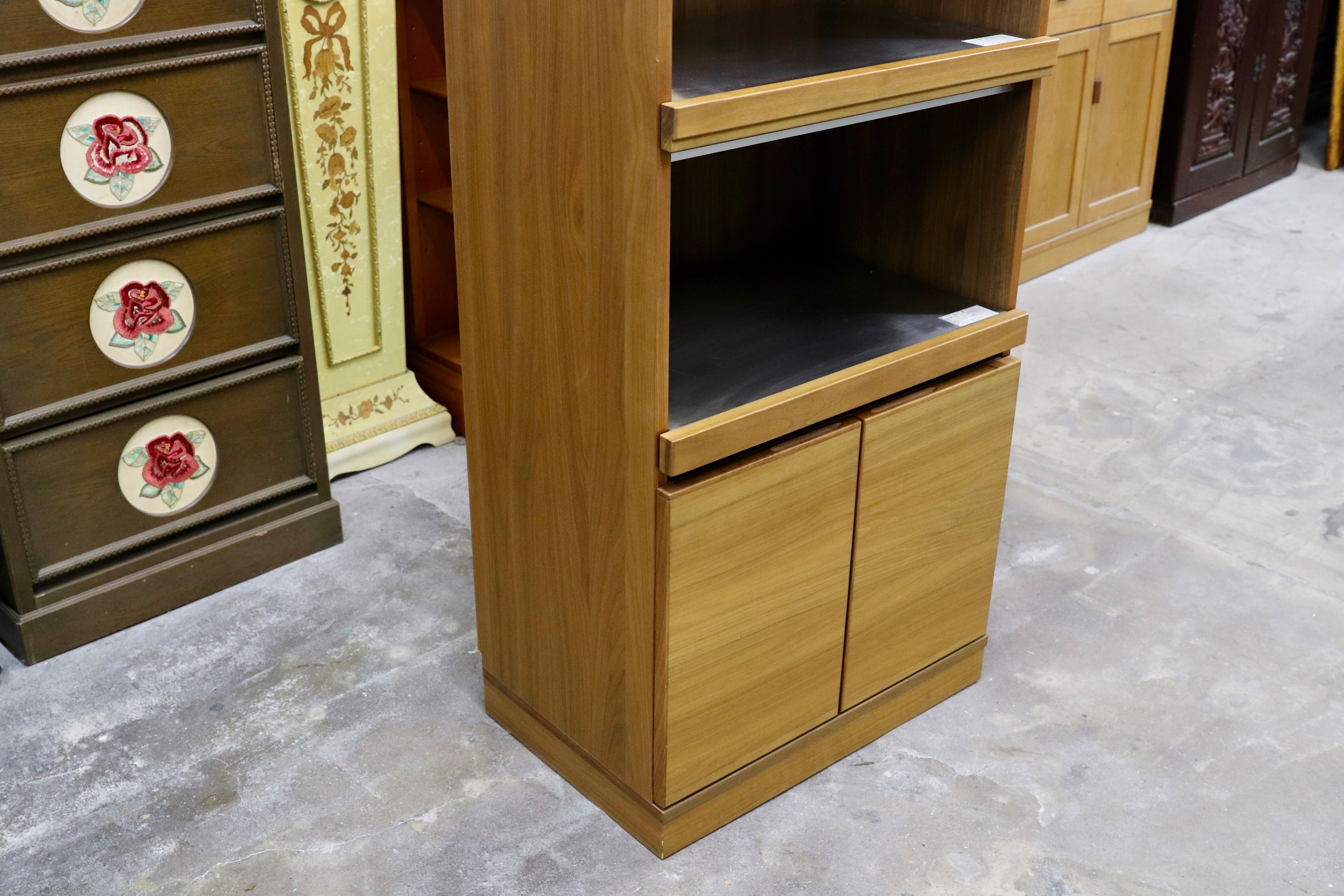 GMIS389○karimoku / カリモク レンジボード カップボード 食器棚 ウォールナット 北欧モダン 国産家具 約16.8万