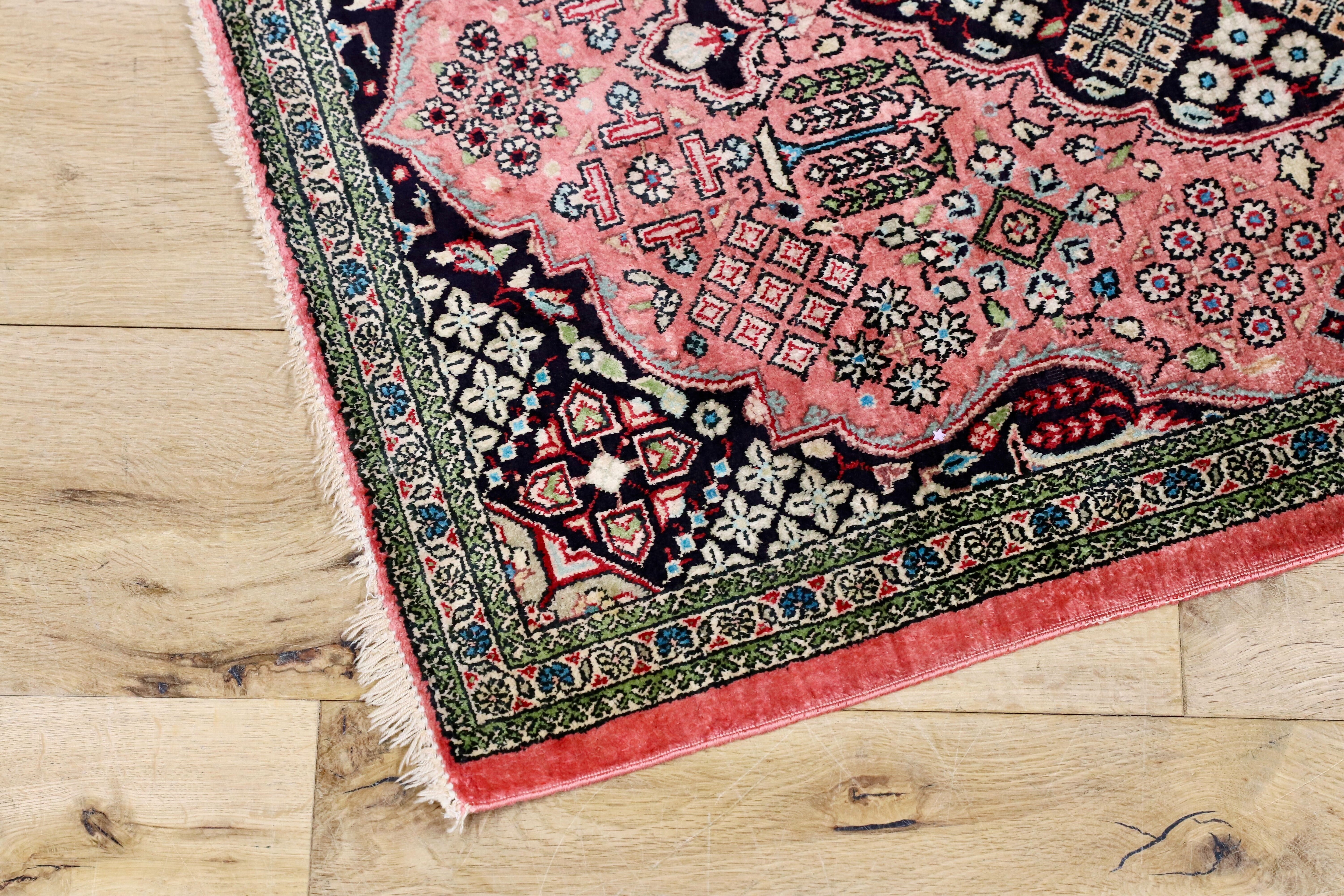 GMHH386B○ペルシャ絨毯 ラグ カーペット 伝統工芸 アンティーク シルク