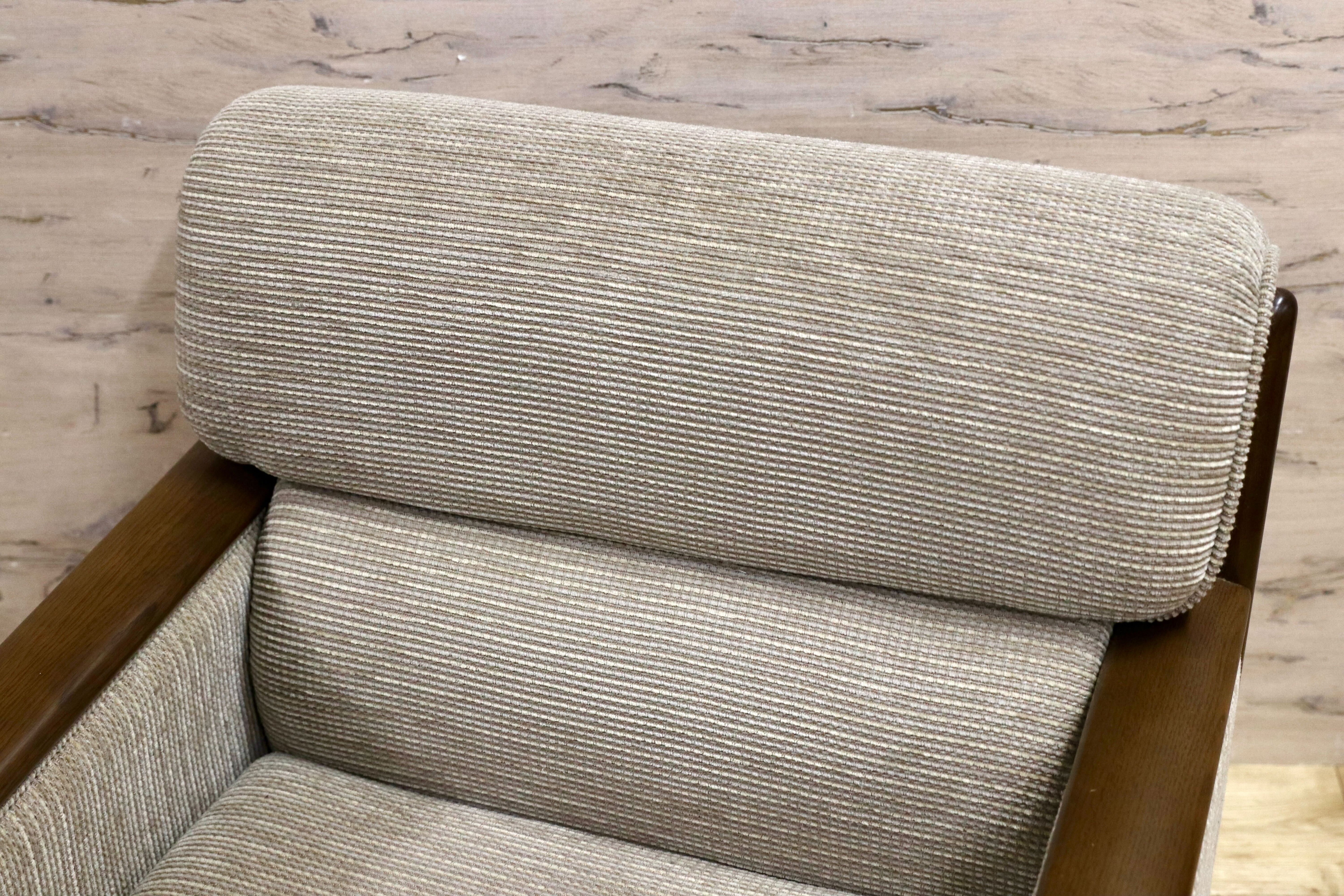 GMIS413○karimoku / カリモク WS29 1人掛けソファ シングルソファ 肘掛け椅子 応接椅子 布張り 約13.8万 国産家具