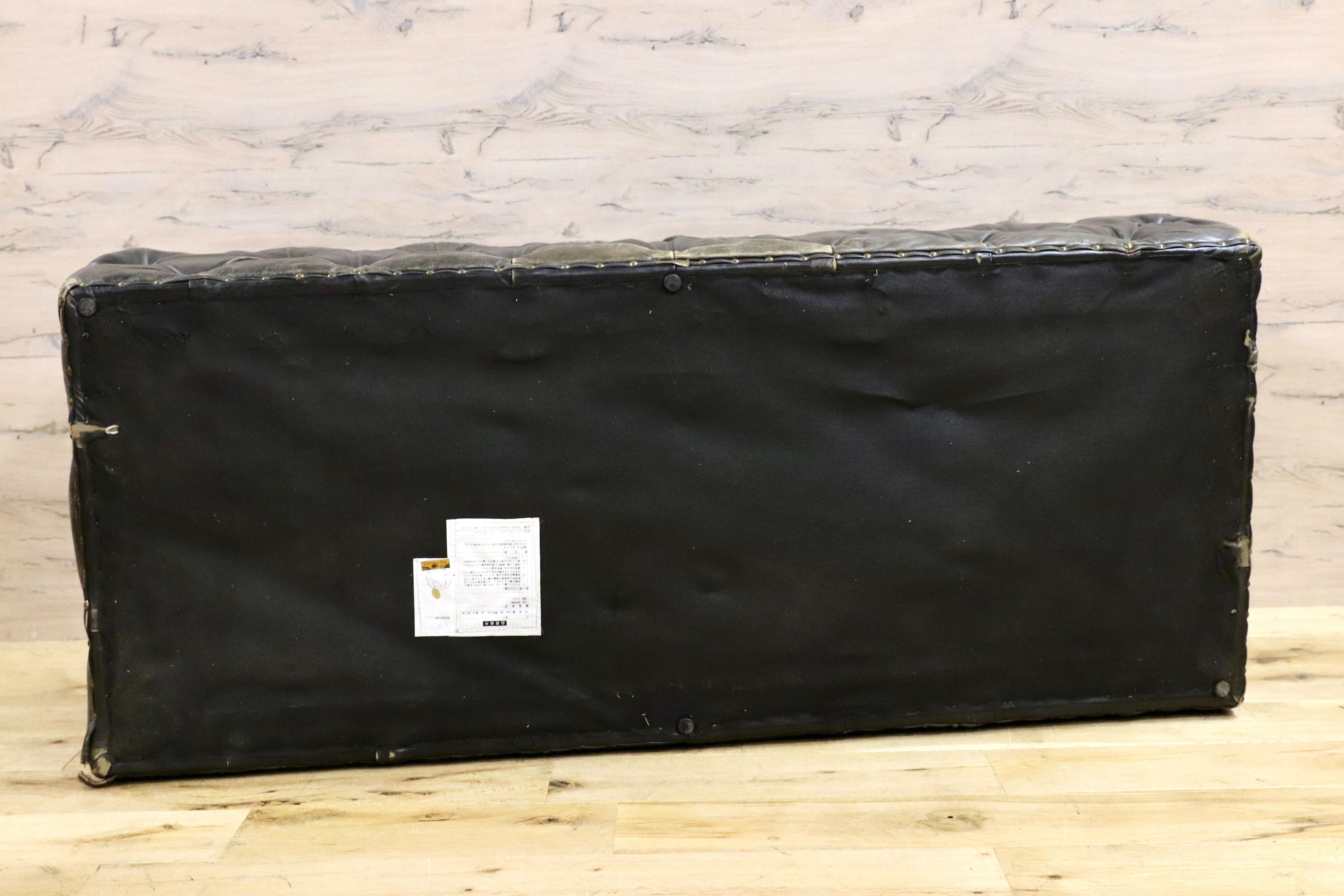 GMHK182○HALO / ハロ LORD DIGSBY LARGE OTTOMAN ロードディグズビー ラージ オットマン 総本革 ヴィンテージ 英国 定価19.1万