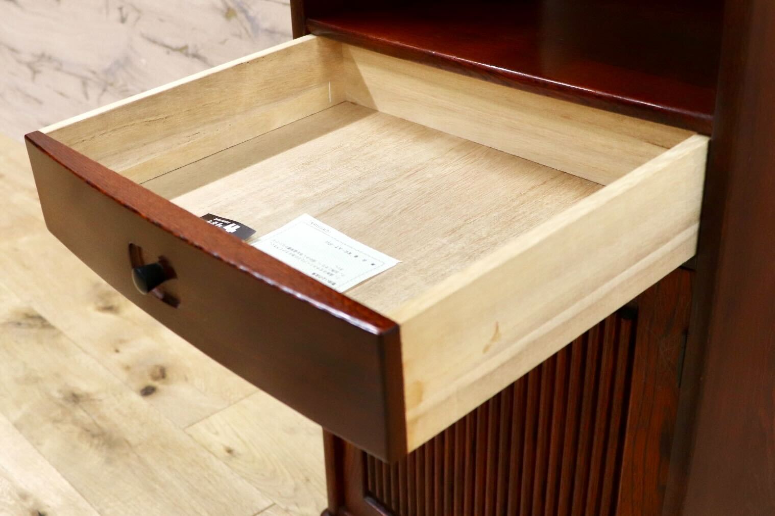 GMHS500○karimoku / カリモク 電話台 FAX台 花台 飾り棚 リビング収納 引出し レトロ 国産家具