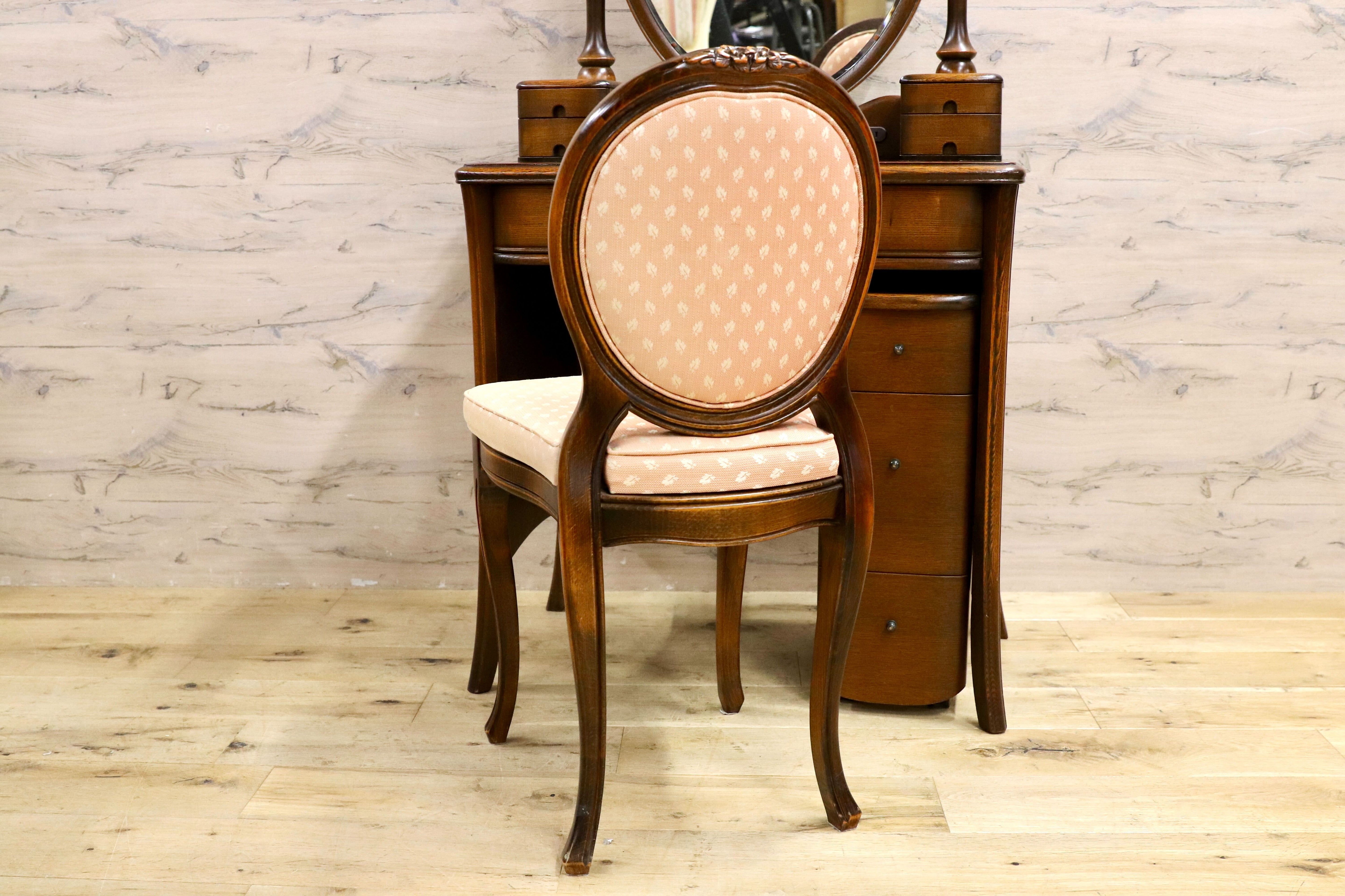 GMIS410○松永工房 カンティーニュ アルバ ドレッサー 鏡台 化粧台 3点セット IDC大塚家具 クラシック エレガント 定価約28万