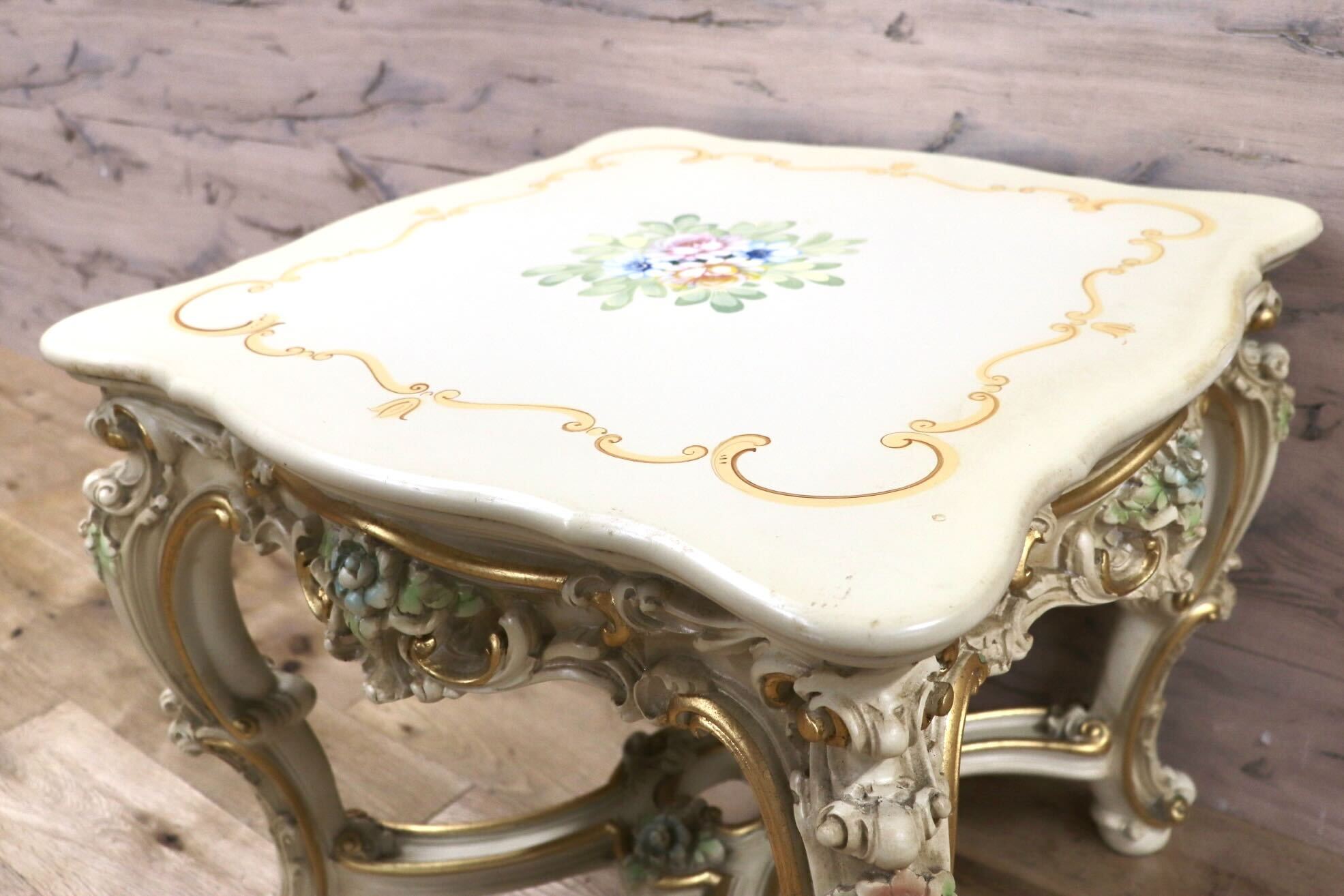 GMHS510A○SILIK / シリック センターテーブル イタリア製 高級家具 猫脚 サイドテーブル ロココ調 アンティーク 花台 クラシック 約27万