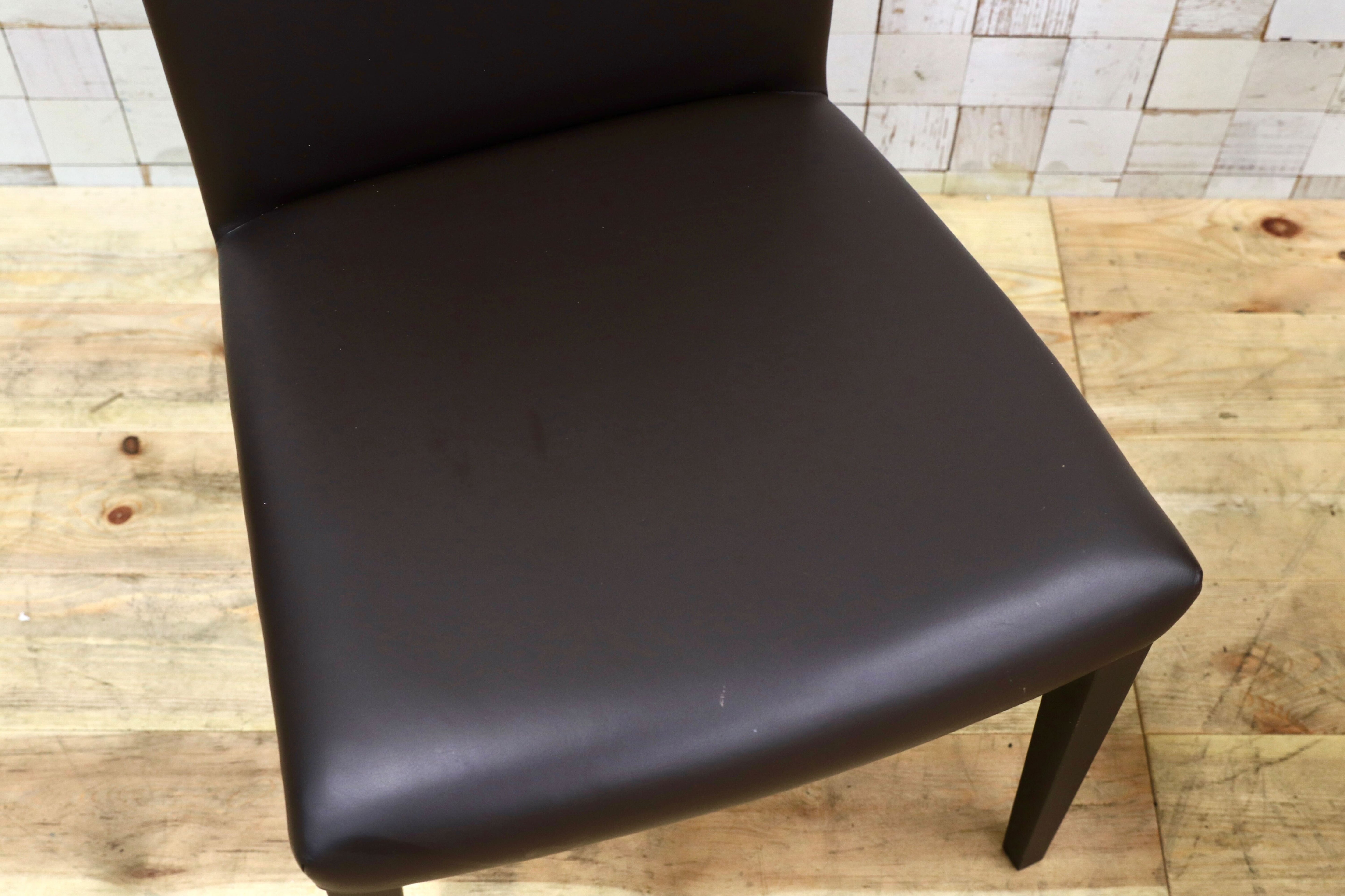 GMIK292○Poltrona Frau / ポルトローナフラウ Vittoria ヴィットリア ダイニングチェア 椅子 本革 IDC大塚家具 2脚セット 定価約42.6万
