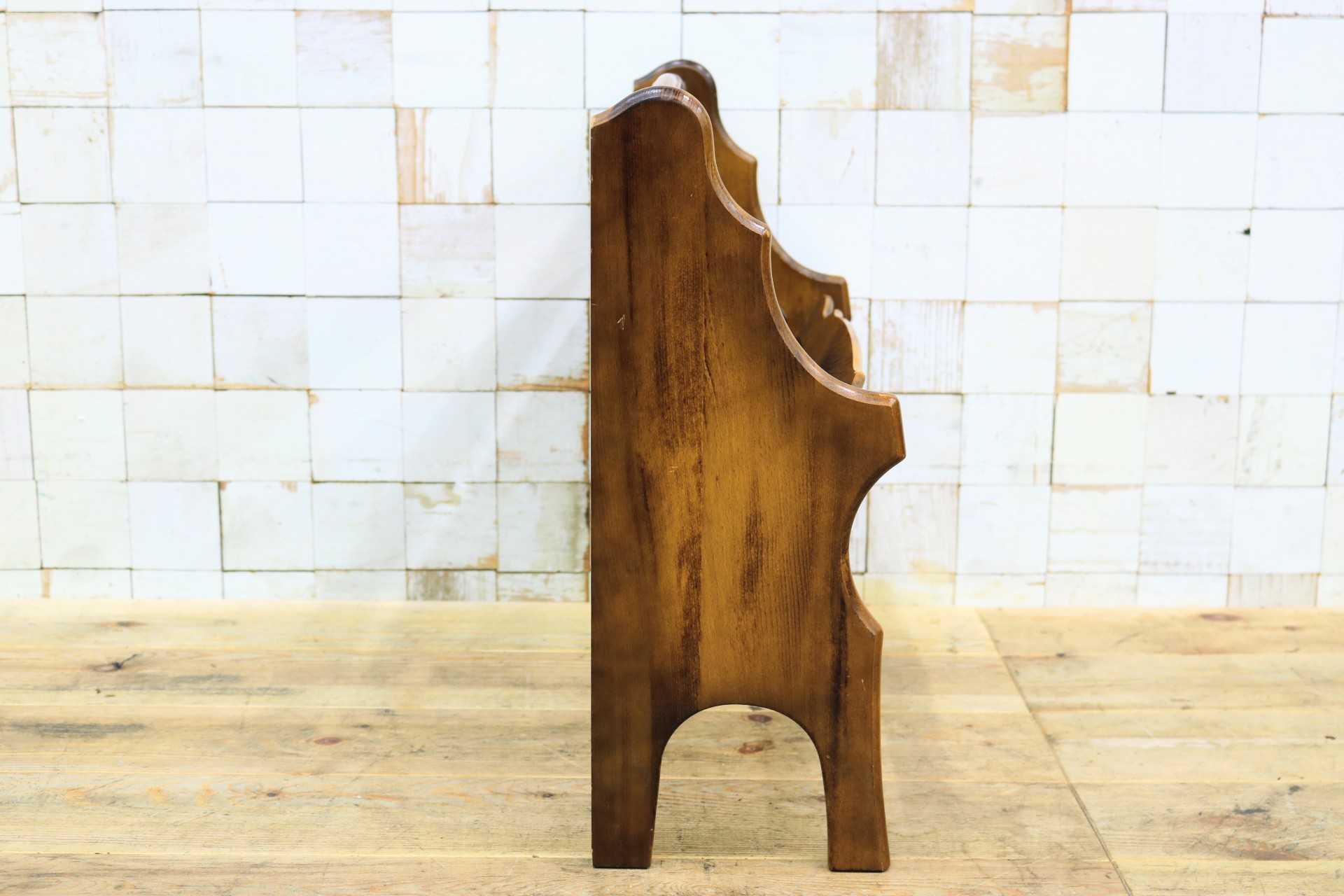 GMJK4A◯karimoku / カリモク コロニアル スリッパラック スリッパ立て 木製 玄関収納 靴収納 レトロ ヴィンテージ