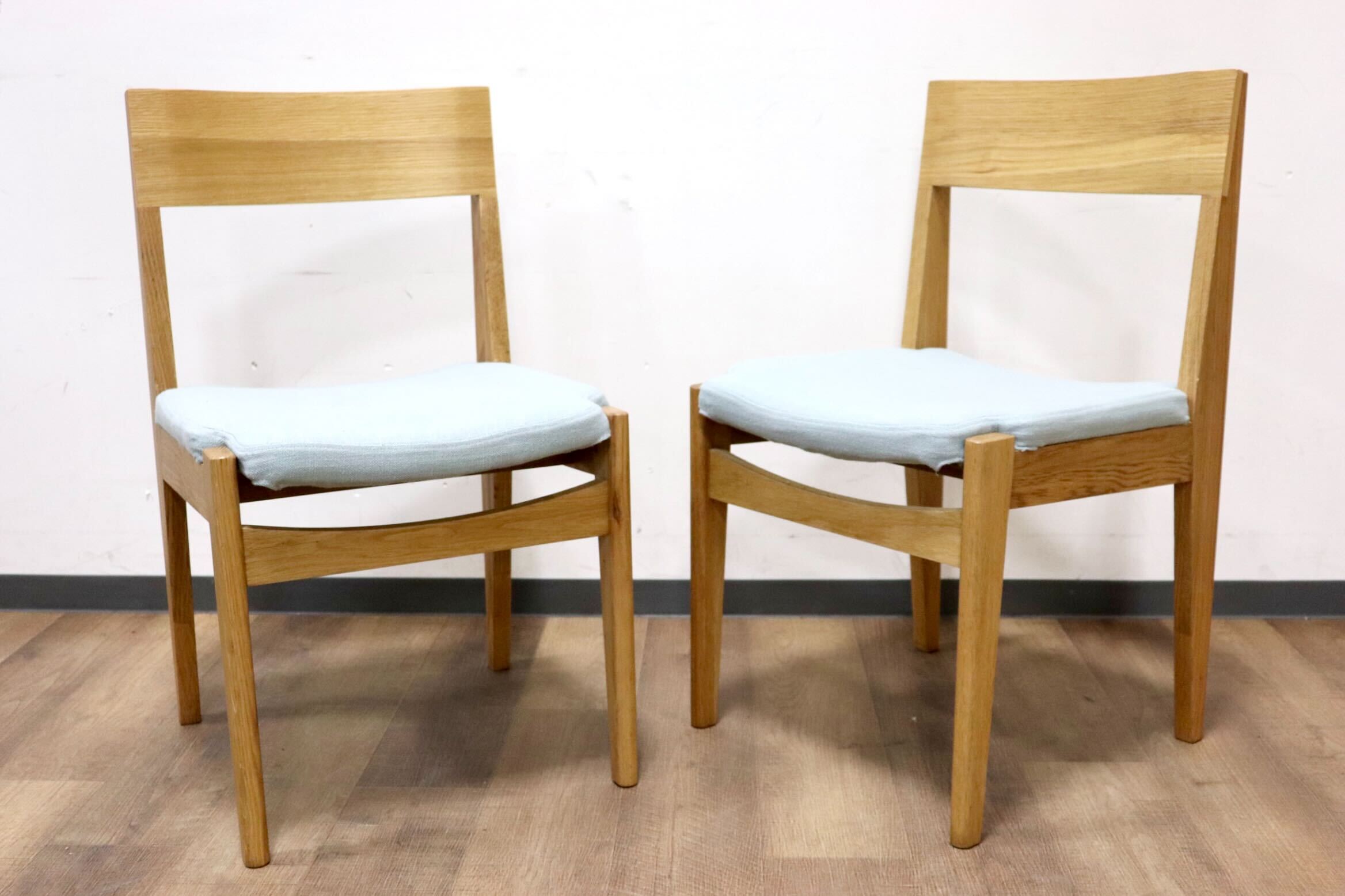 GMHK349C○unico / ウニコ CRAFF クラフ ダイニングチェア 食卓椅子 2脚セット オーク材 ファブリック カバーリング 北欧スタイル 約5.2万