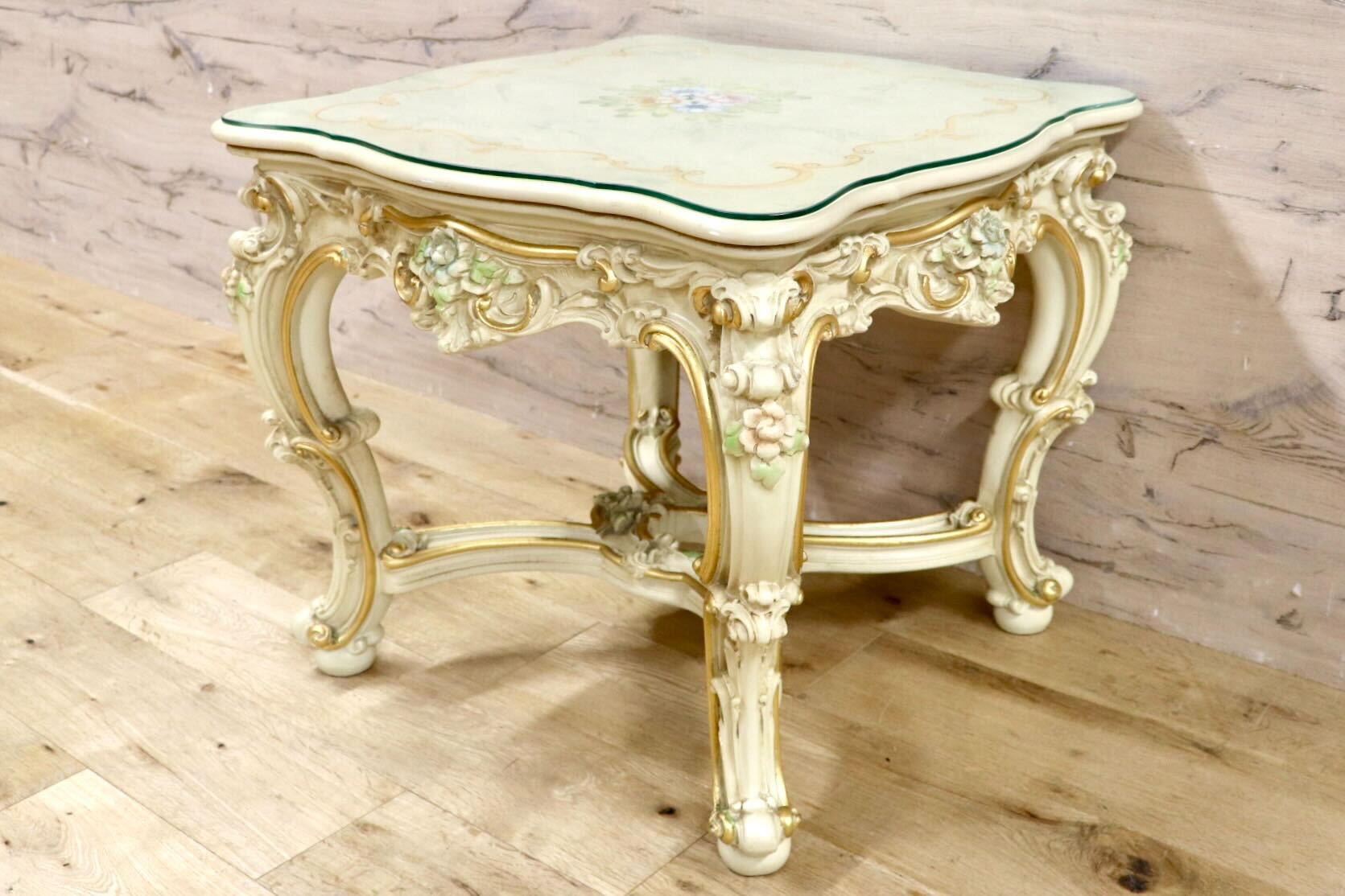 GMHS510A○SILIK / シリック センターテーブル イタリア製 高級家具 猫脚 サイドテーブル ロココ調 アンティーク 花台 クラシック 約27万