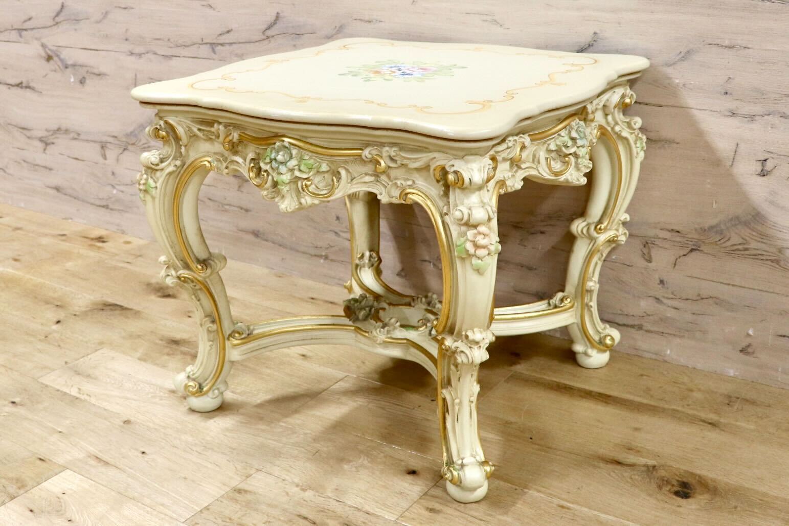 GMHS510A○SILIK / シリック センターテーブル イタリア製 高級家具 猫脚 サイドテーブル ロココ調 アンティーク 花台 クラシック 約27万