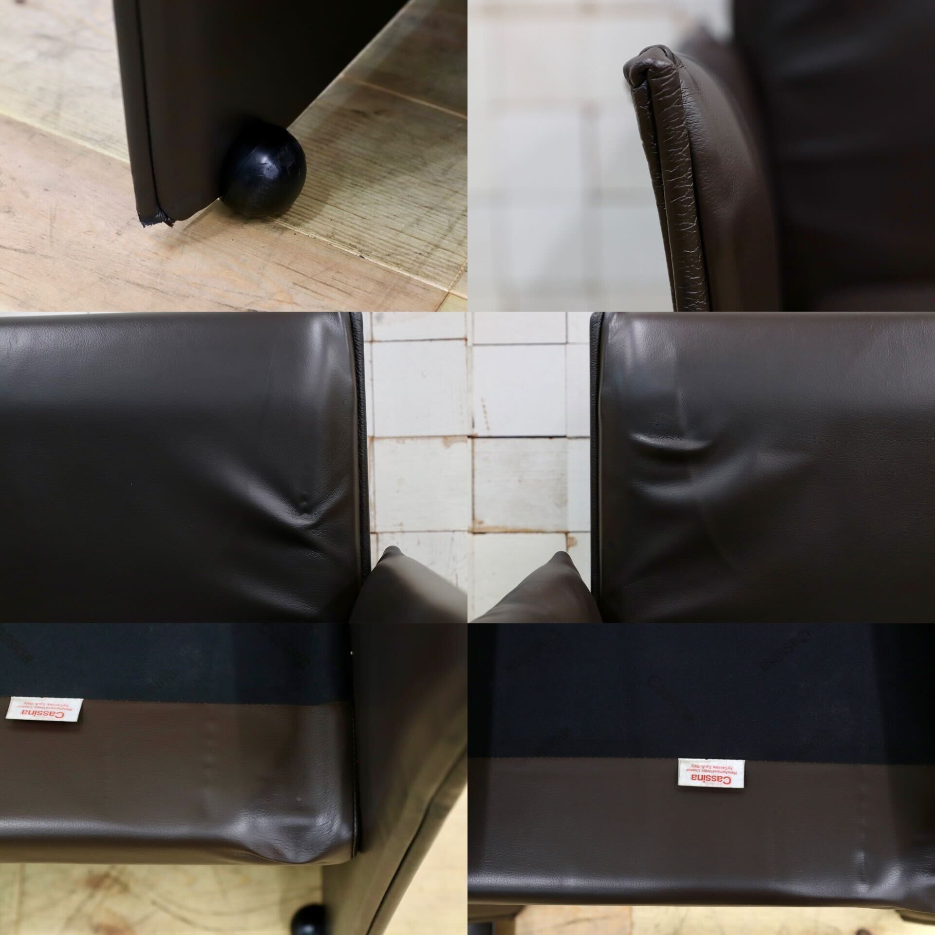 GMHK778D○Cassina / カッシーナ BREAK ブレーク 本革 レザー アームチェア 椅子 キャスター付き マリオ・ベリーニ イタリアモダン 約56万