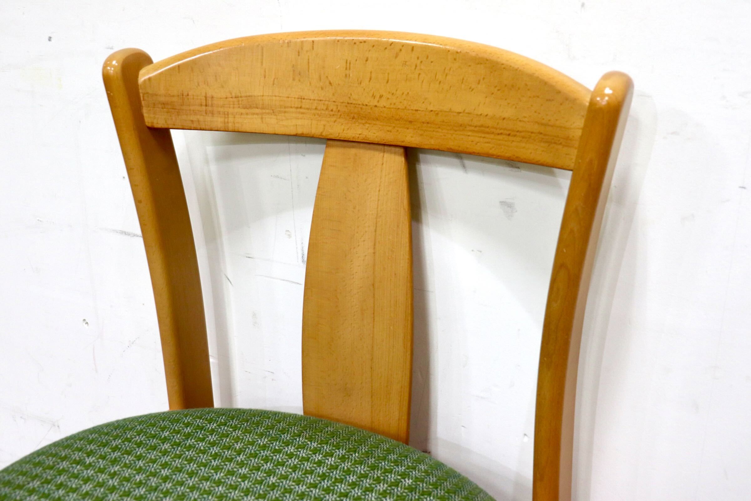 GMHH429A○karimoku / カリモク ダイニングチェア アームレスチェア 椅子 ファブリック カントリー モダン レトロ グリーン 国産家具